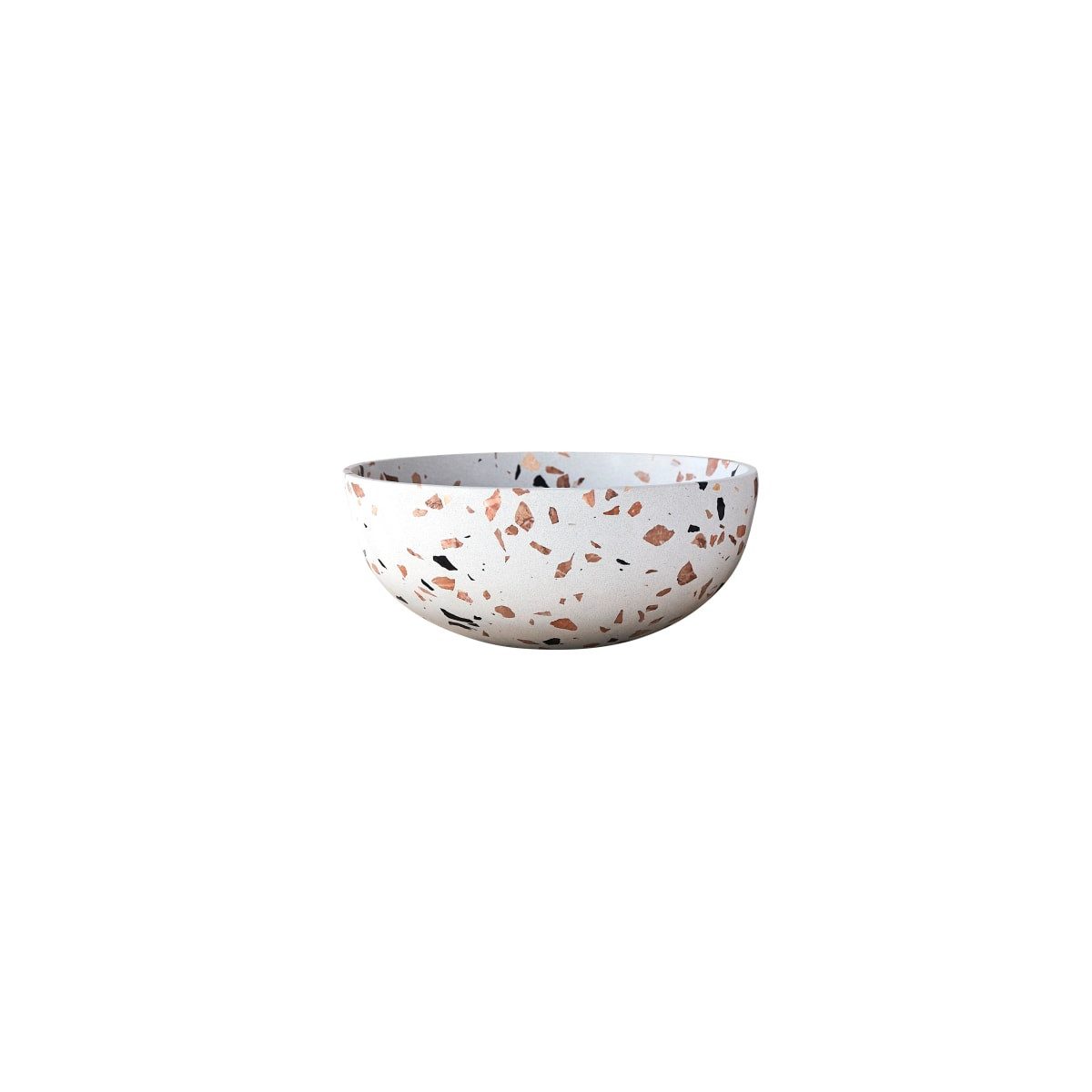 Tikamoon Waschbecken Waschbecken Elea aus Premium-Terrazzo Brown