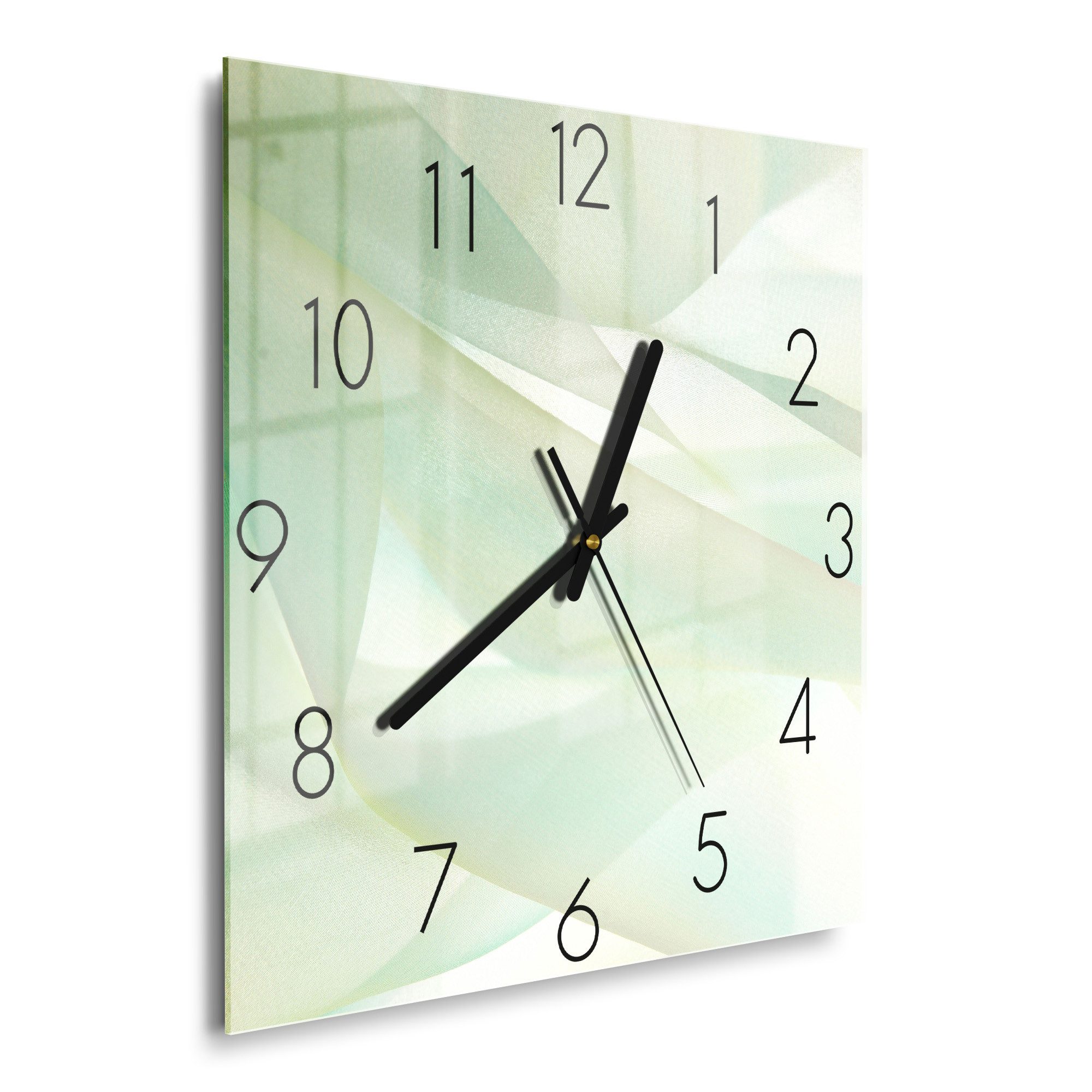 DEQORI Wanduhr 'Zarte Eleganz' (Glas Glasuhr günstig online kaufen