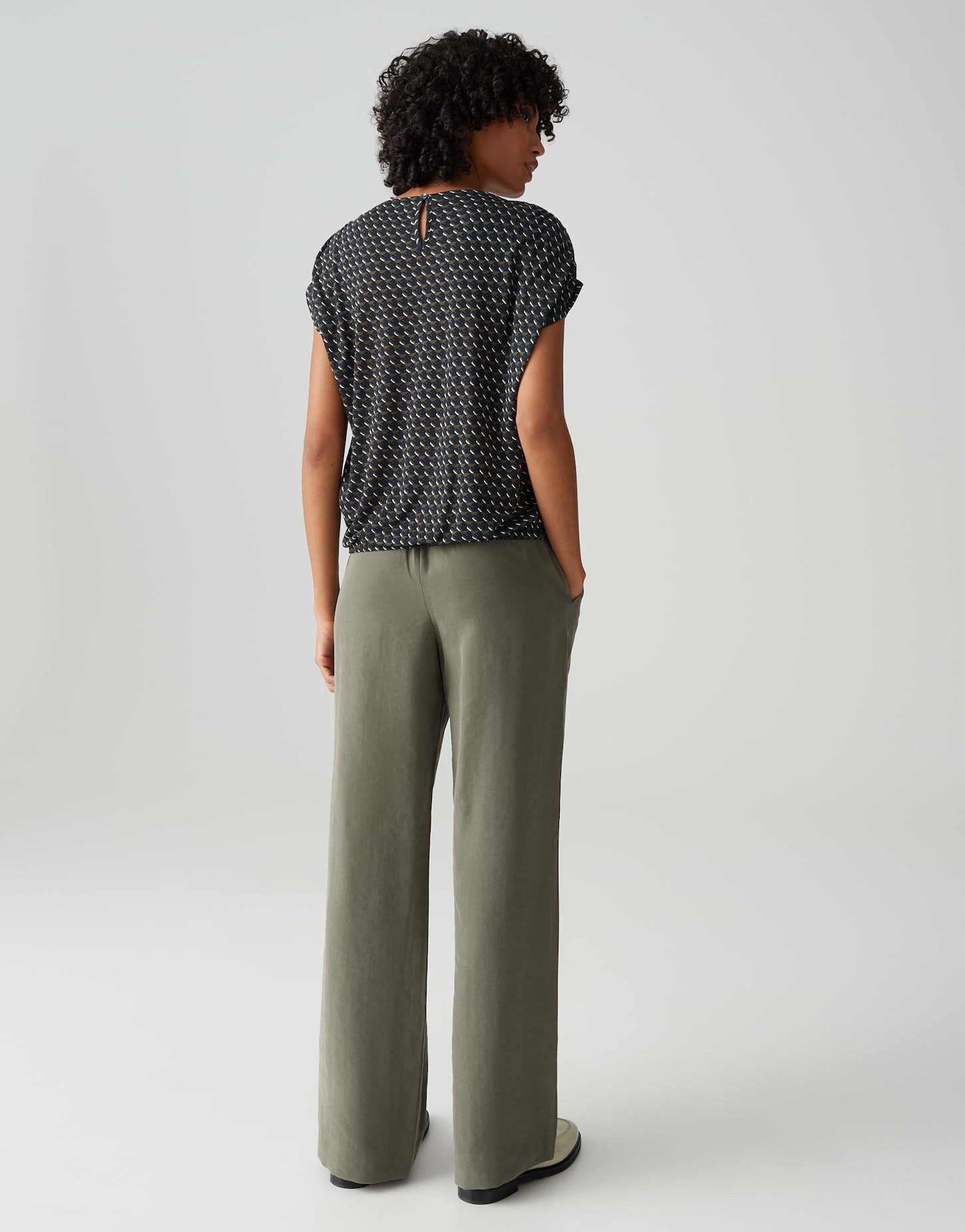 OPUS Print-Shirt SEKADI MINIMAL aus fließender Viskose