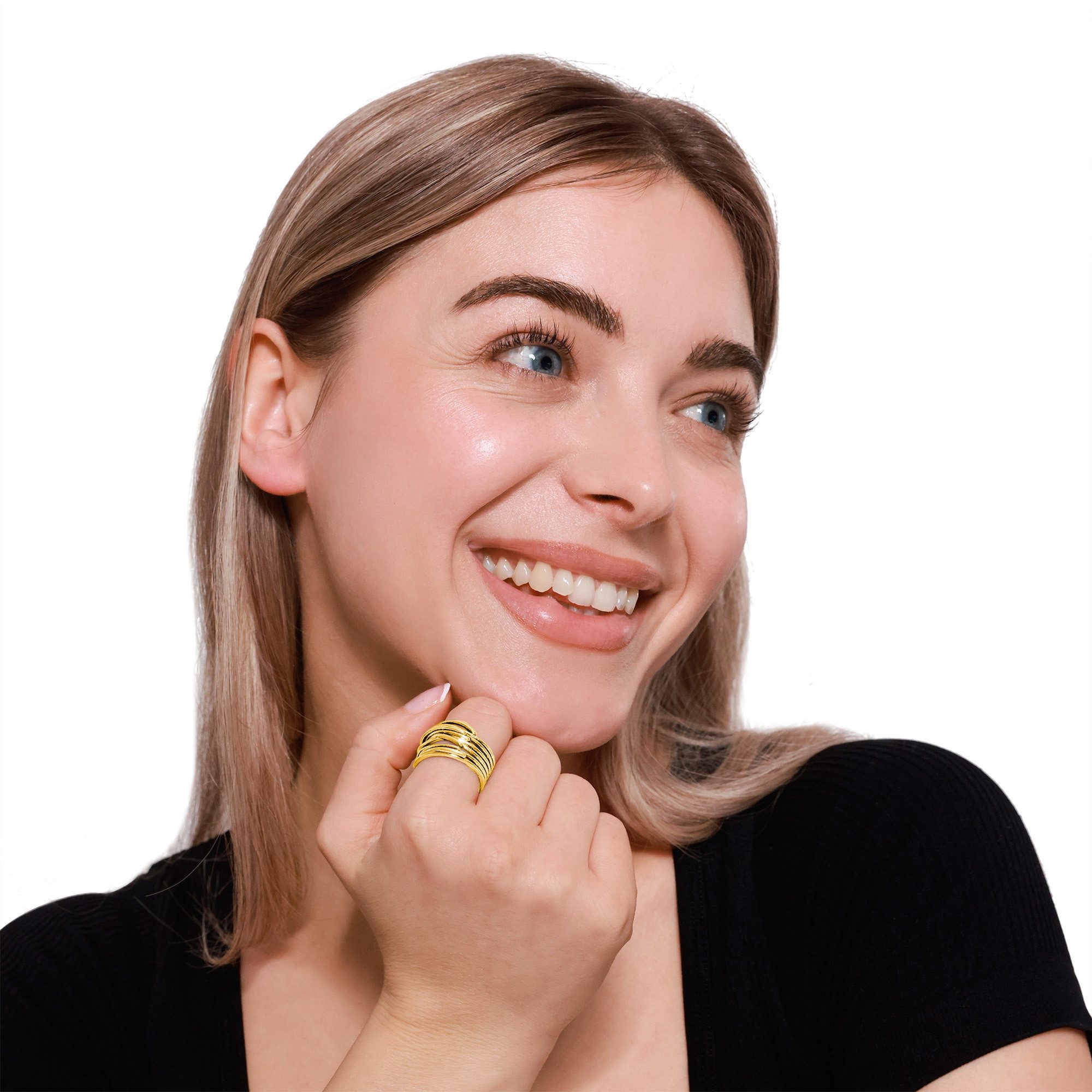 Heideman Fingerring Mona goldfarben (Ring, 1-tlg., inkl. Geschenkverpackung günstig online kaufen