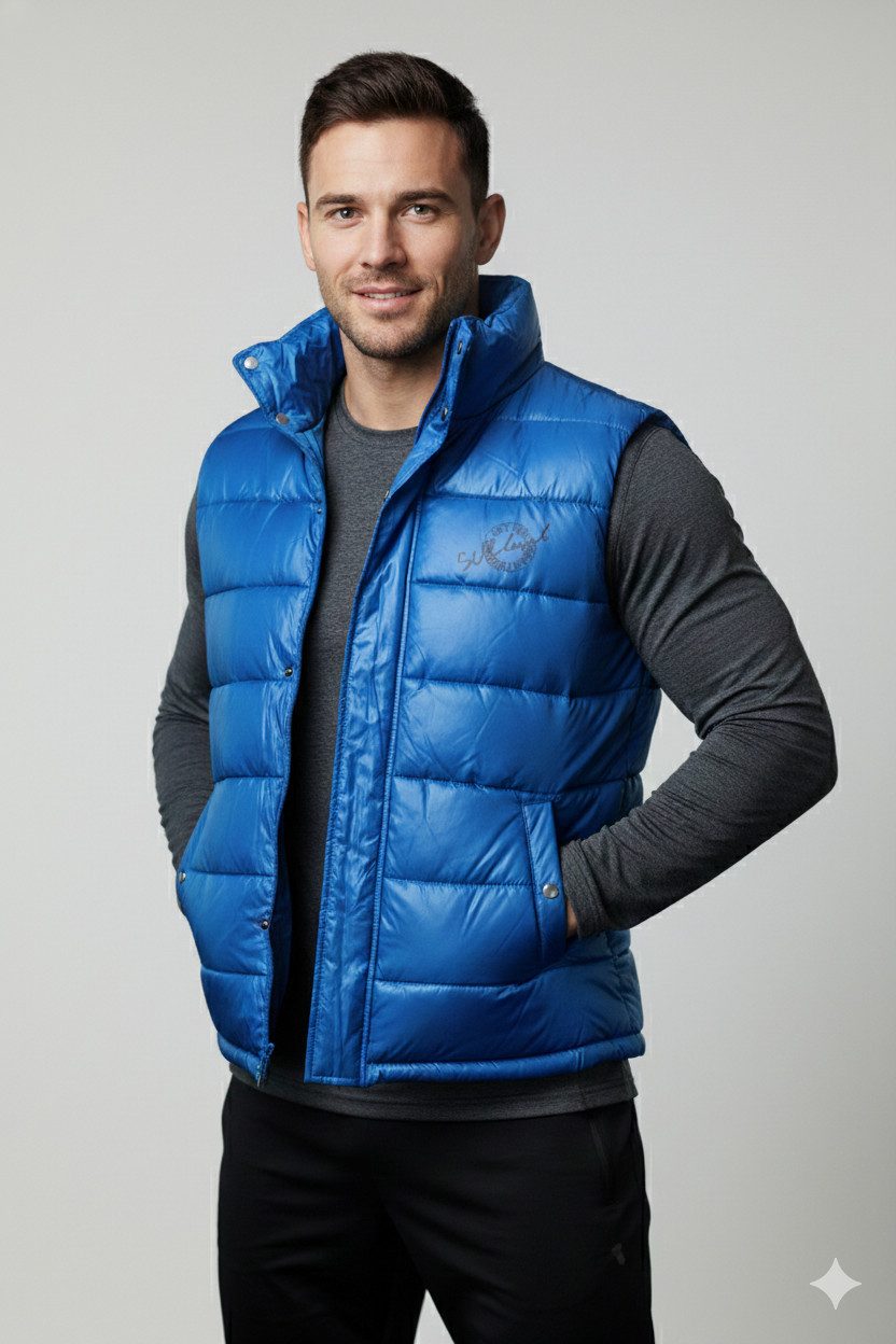 Steppweste Outdoor Puffer-Weste mit Stehkragen