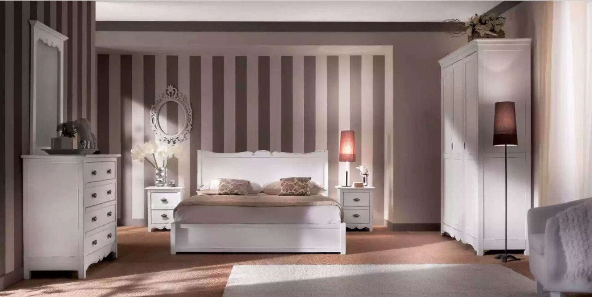 (1-St., Kleiderschrank Kleiderschrank) Luxus Made Schlafzimmer JVmoebel Holzschrank Neu in Italy Kleiderschrank Weiß Möbel