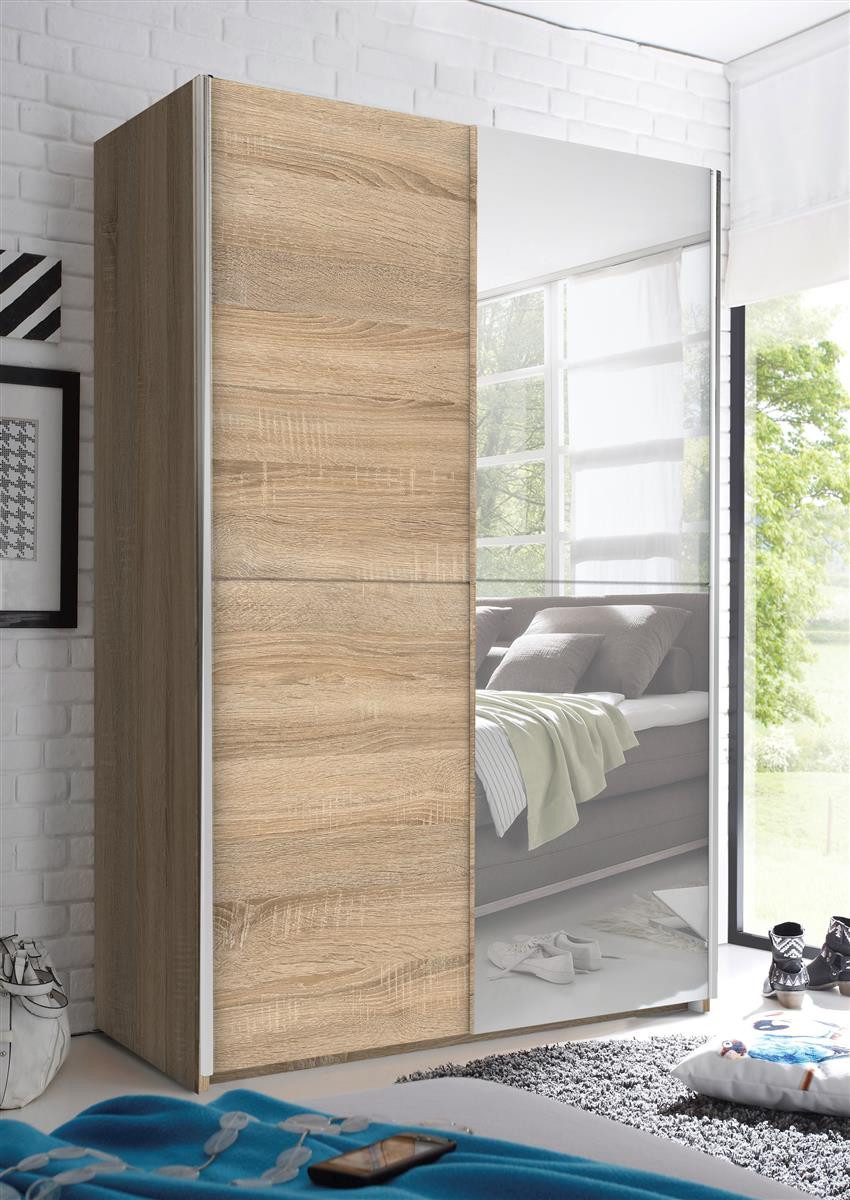 möbelando Kleiderschrank Fred 125 x 196 x 38 cm (B/H/T)
