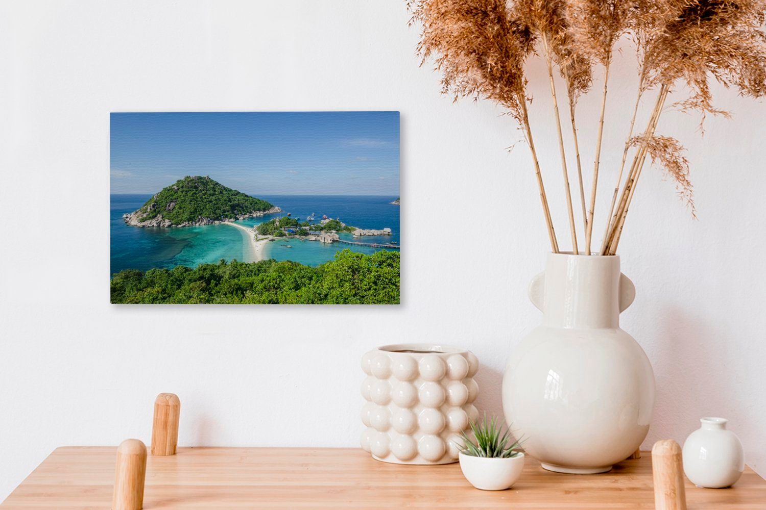 Wandbild OneMillionCanvasses® vor Inseln cm Leinwandbilder, St), Thailand, Leinwandbild (1 Tao Wanddeko, Ko Aufhängefertig, 30x20
