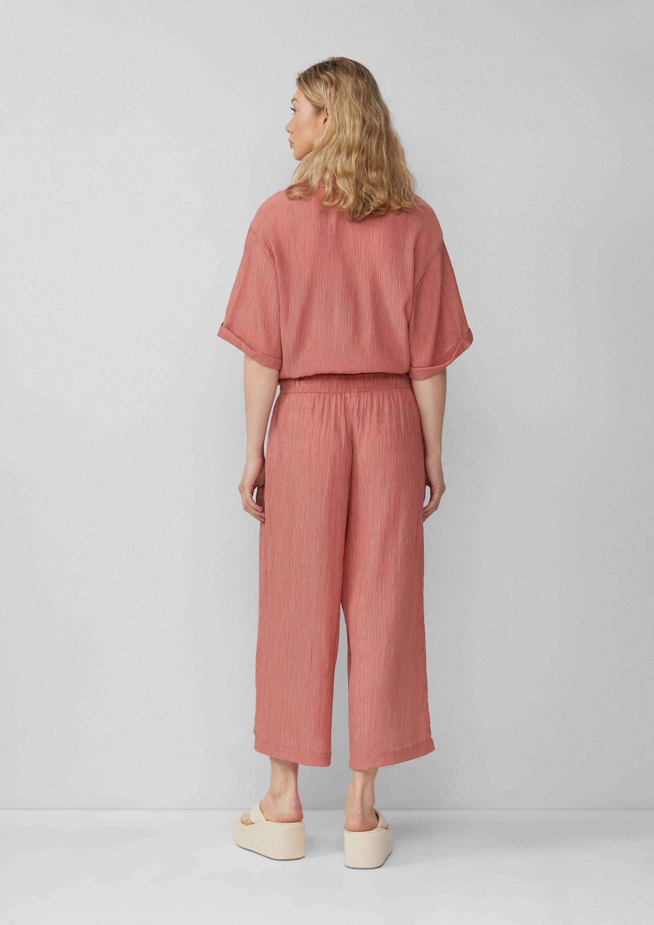 QS Culotte Hose Strukturierte Culotte aus Viskosemix