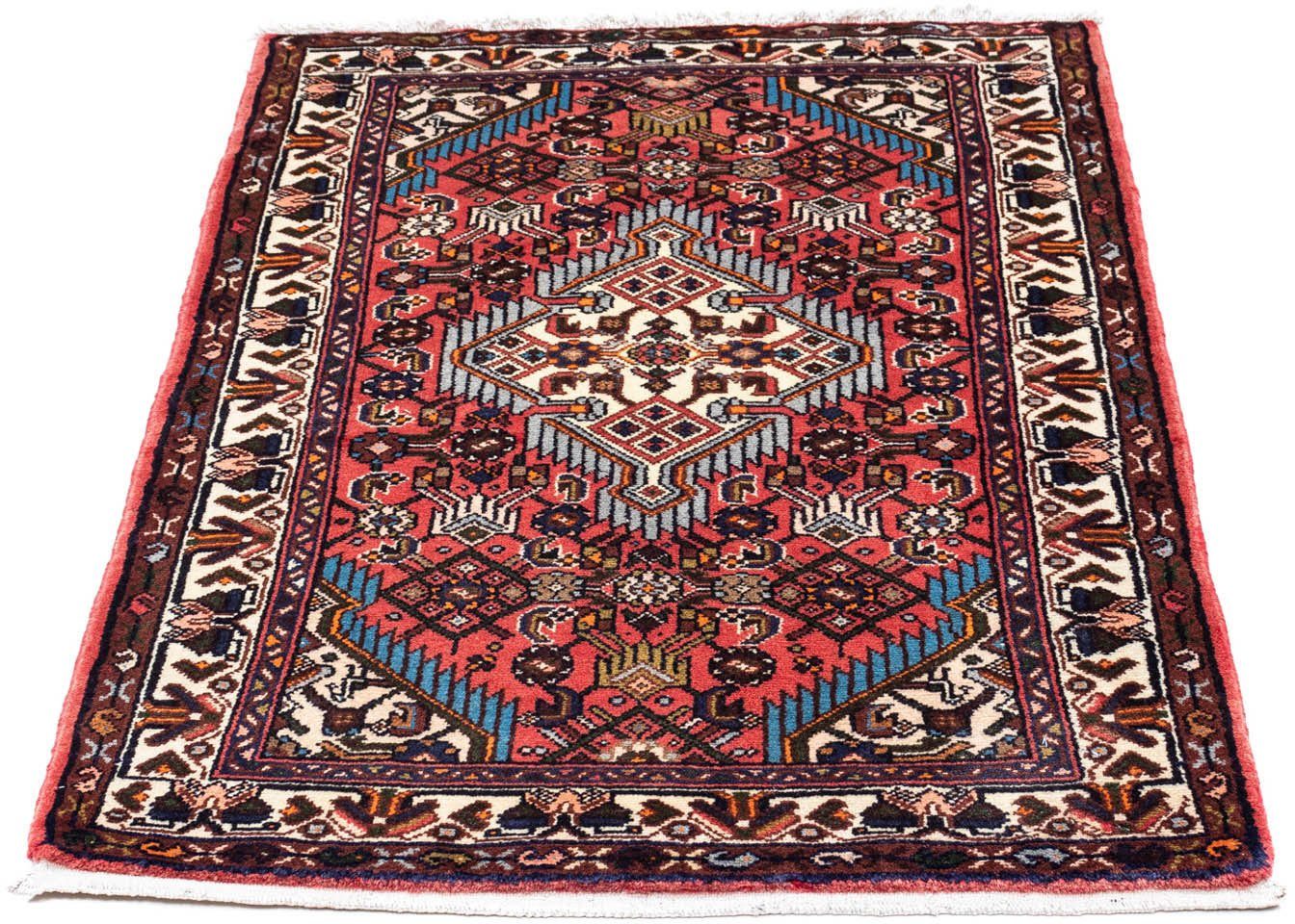 Wollteppich Hosseinabad Medaillon Rosso 133 x 80 cm, morgenland, rechteckig, Höhe: 10 mm, Handgeknüpft