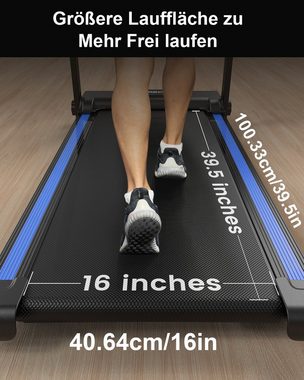 OKWISH Laufband Profi Elektrisches Laufband Fitness Treadmill Sports Zuhause 1-10 km/h (Trainingspfade klappbar und kompakt verstaubar, Halterung für Handy und Pad, mit 12 Programs, UREVO), Walking pad für Zu hause