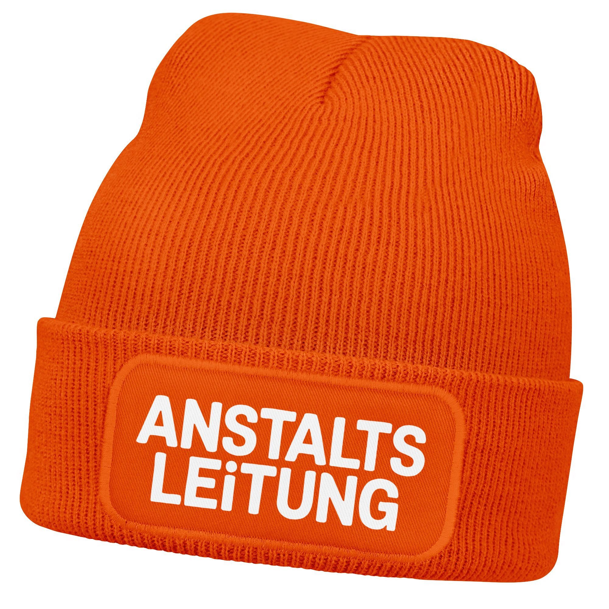 MoonWorks Strickmütze Damen Beanie Patch Bedruckt Lustig Anstaltsleitung St günstig online kaufen