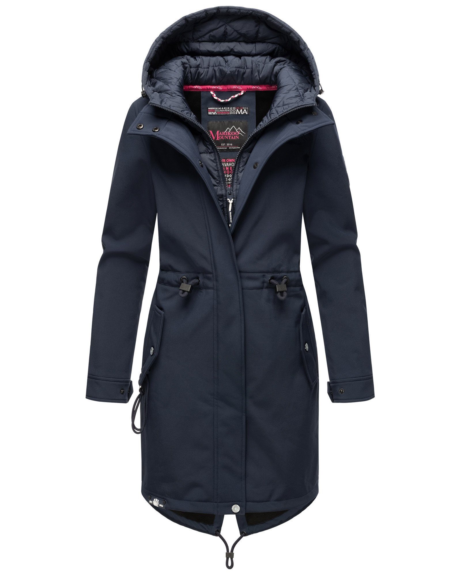 Marikoo Softshelljacke Mountain Presanella mit einem Doppelkragen Navy