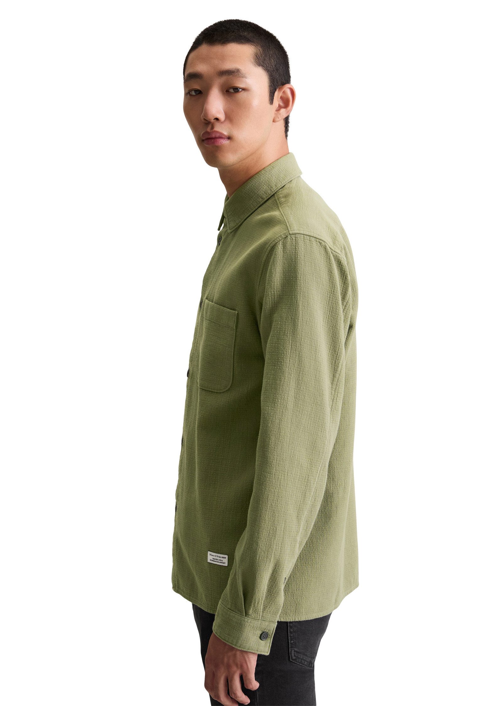 Marc O'Polo DENIM Langarmhemd mit feiner Struktur günstig online kaufen