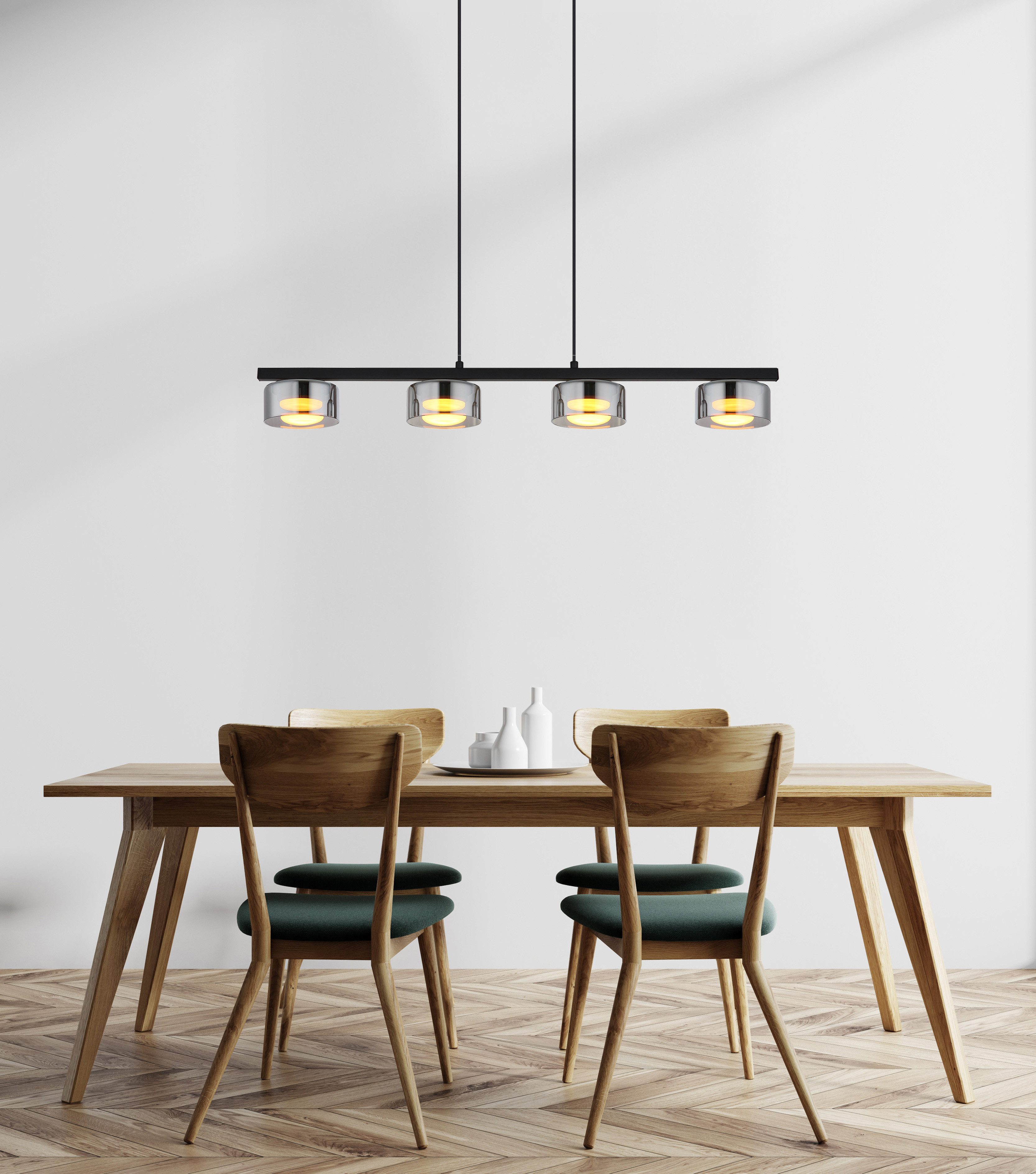 GLOBO LIGHTING Hängeleuchte HIGGINS, LED fest integriert, Extra-Warmweiß, Hängelampe Esszimmer-Leuchte Esstischleuchte Wohnzimmer