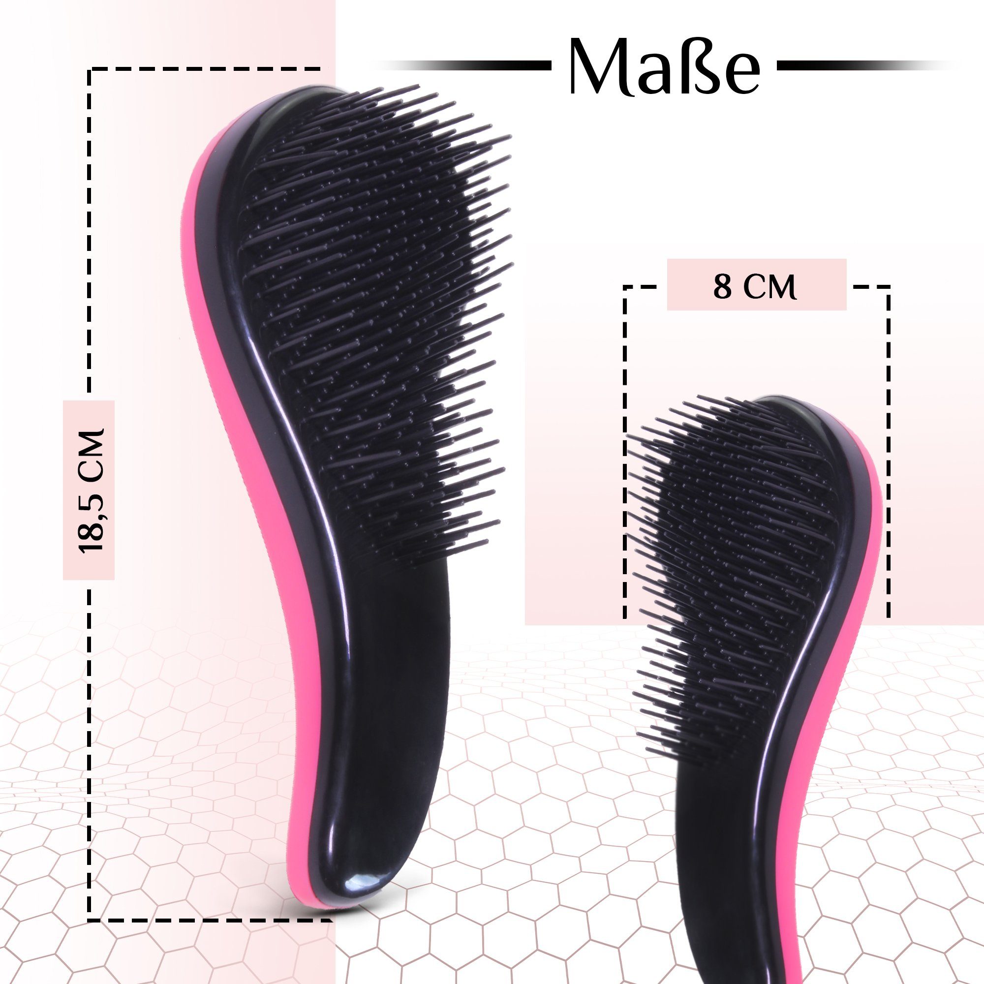 hair2heart Haarentwirrbürste Detangler Haarbürste für normales Haar und gelocktes Haar