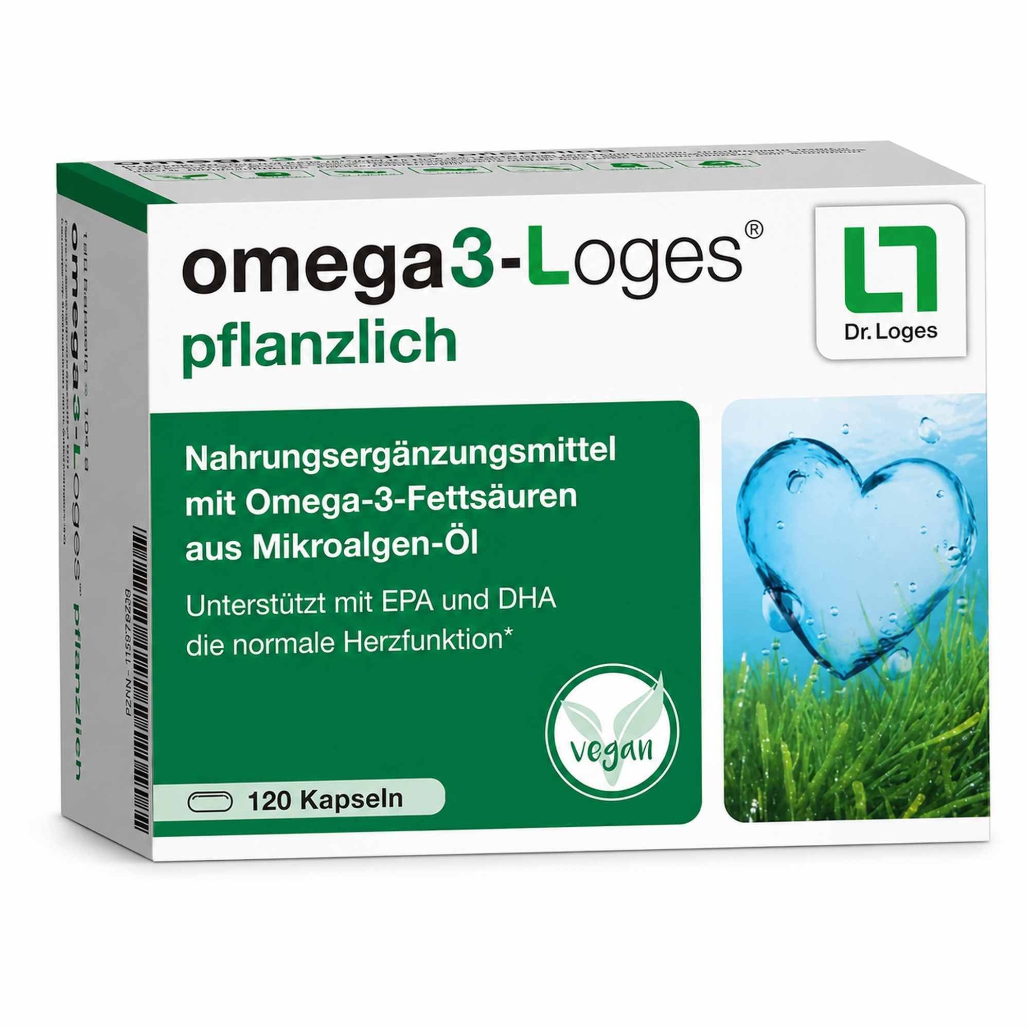 Dr. Loges + Co. GmbH OMEGA3-LOGES pflanzlich Kapseln 120 St Kapseln