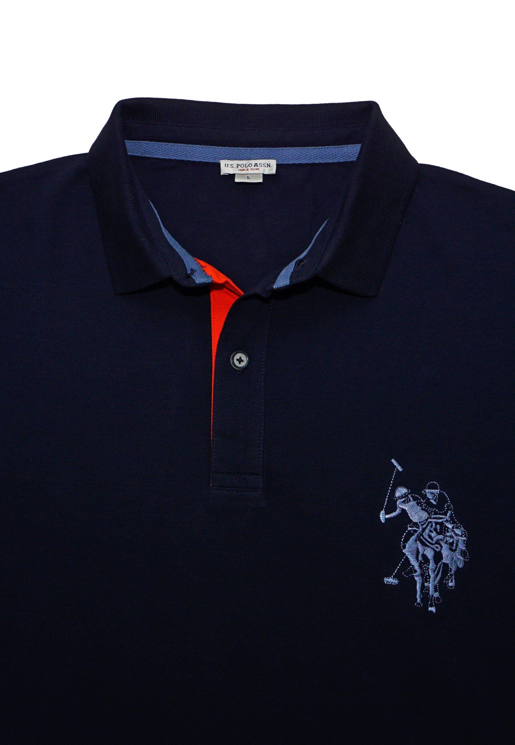 U.S. Polo Assn dunkelblau Shirt Poloshirt Poloshirt Langarm