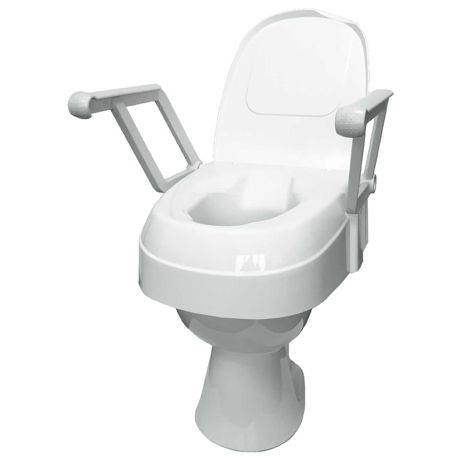 Drive Medical Toilettensitzerhöhung 120 Plus, Integrierte Griffe für extra Sicherheit