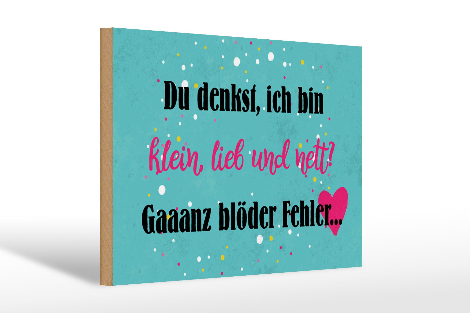 Femer GmbH Holzbild Spruch 30x20cm du denkst ich bin klein lieb