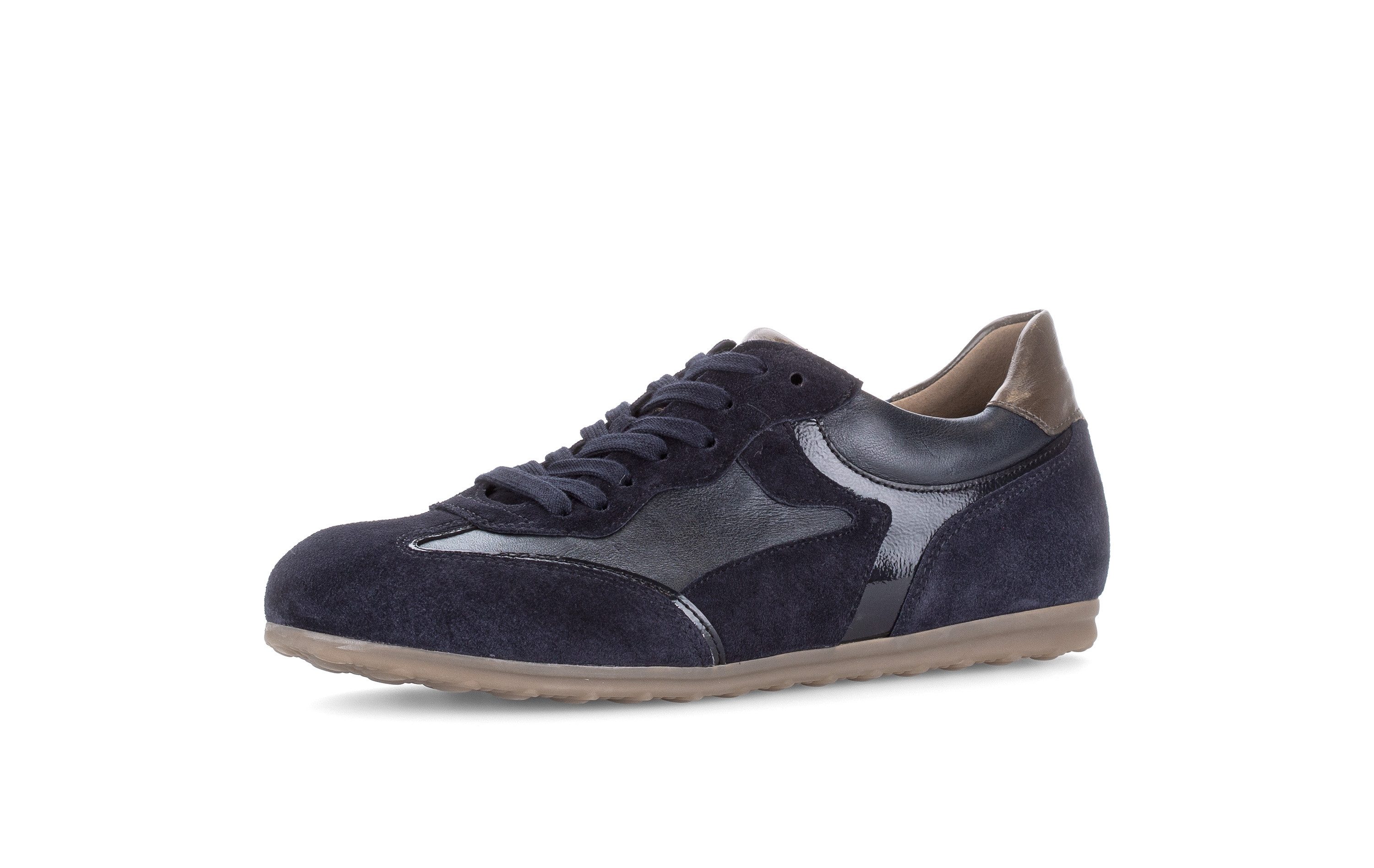 Gabor Sneaker Schnürschuh, Halbschuh mit modischen Kontrastbesätzen, G-Weite