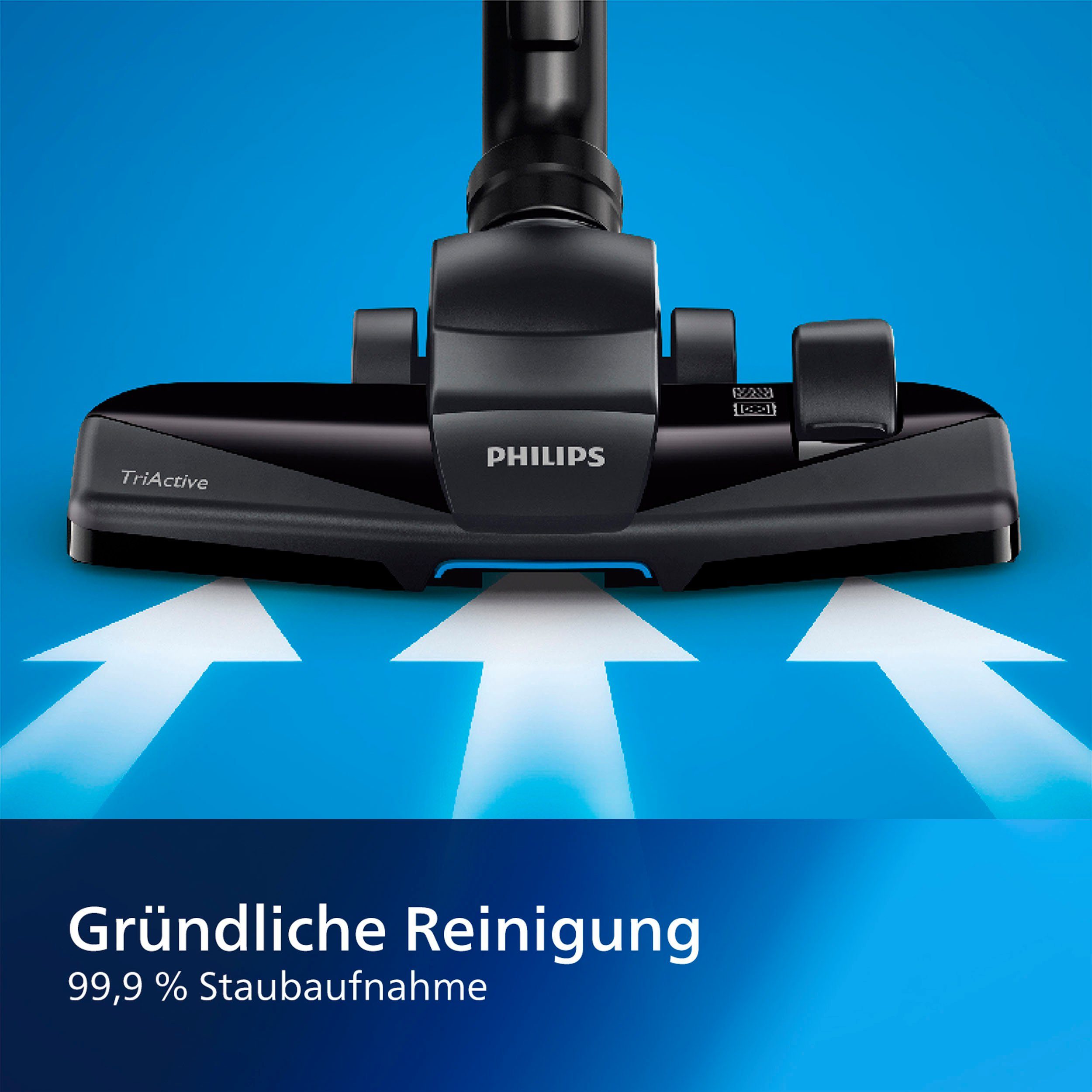 Philips Bodenstaubsauger FC9332/09 3000 Series, 900 W, beutellos, mit 1,5 l Fassungsvermögen und Tri-Active-Düse – Bild 5 von 5