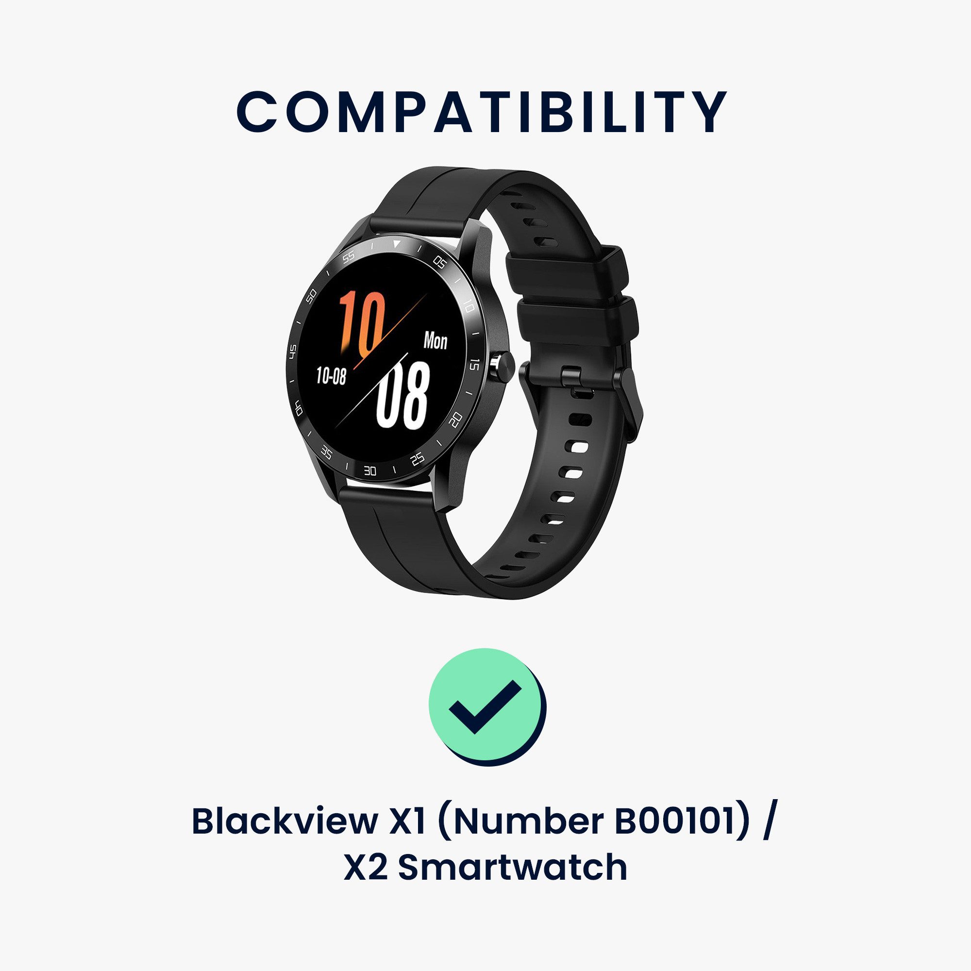 kwmobile Smartwatch Ladekabel für Blackview X1 (Number B00101) / X2 Smartwatch Smartphone-Ladegerät (1-tlg., USB Ladekabel für Smartwatch Aufladekabel - Fitnesstracker Ersatzkabel)