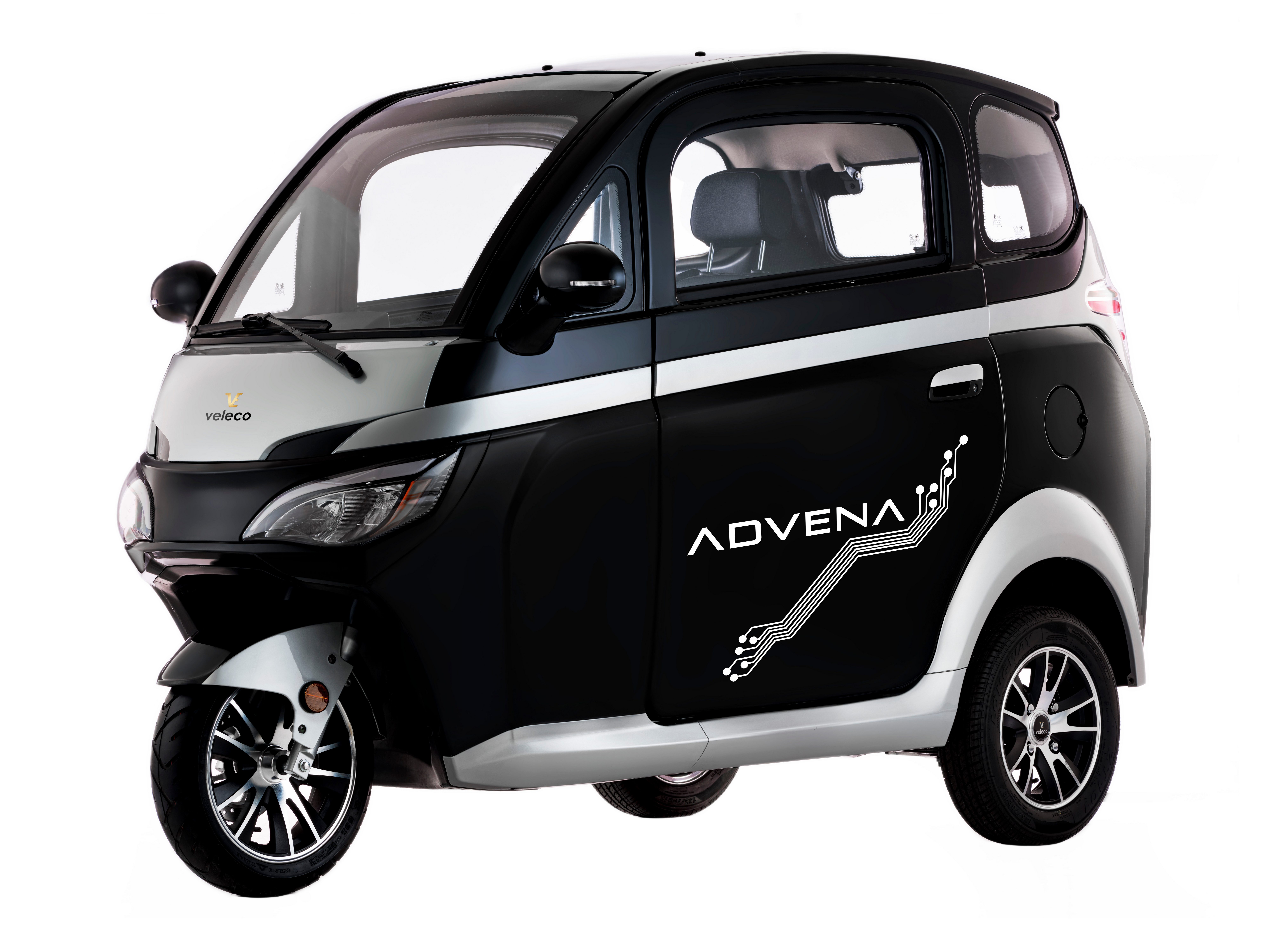 Veleco Elektromobil ADVENA Kabinenmoped Kabinenroller Seniorenmobil 1500W 45 km/h 2-Sitzer, 1500,00 W, 45 km/h
