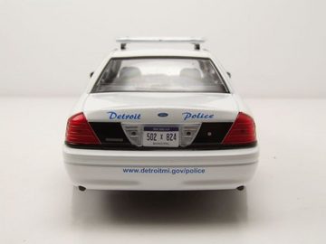 GREENLIGHT collectibles Modellauto Ford Crown Victoria Detroit Police Interceptor 2008 weiß Modellauto, Maßstab 1:24