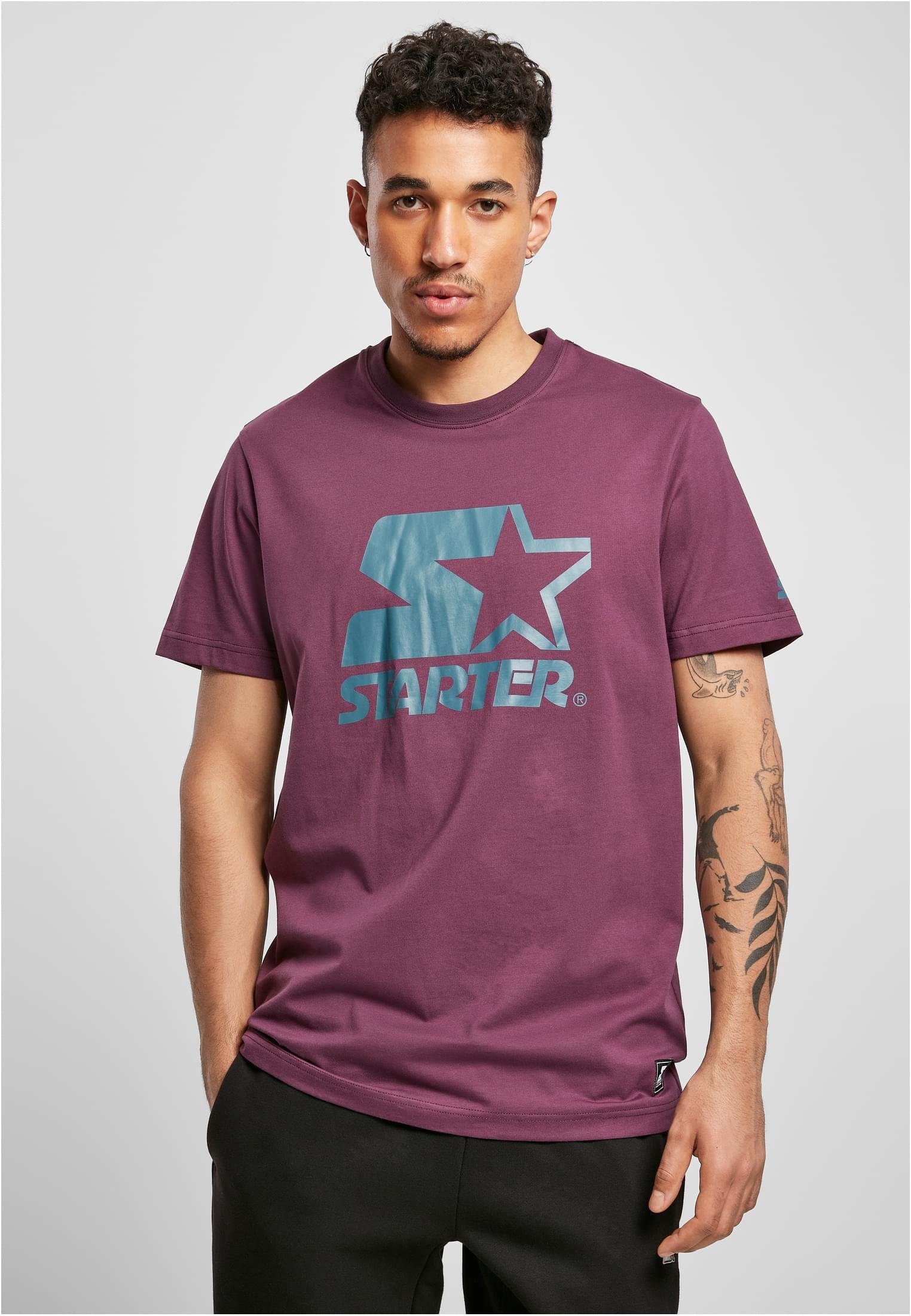 Starter T-Shirt Herren Starter Logo Tee (1-tlg) darkviolet