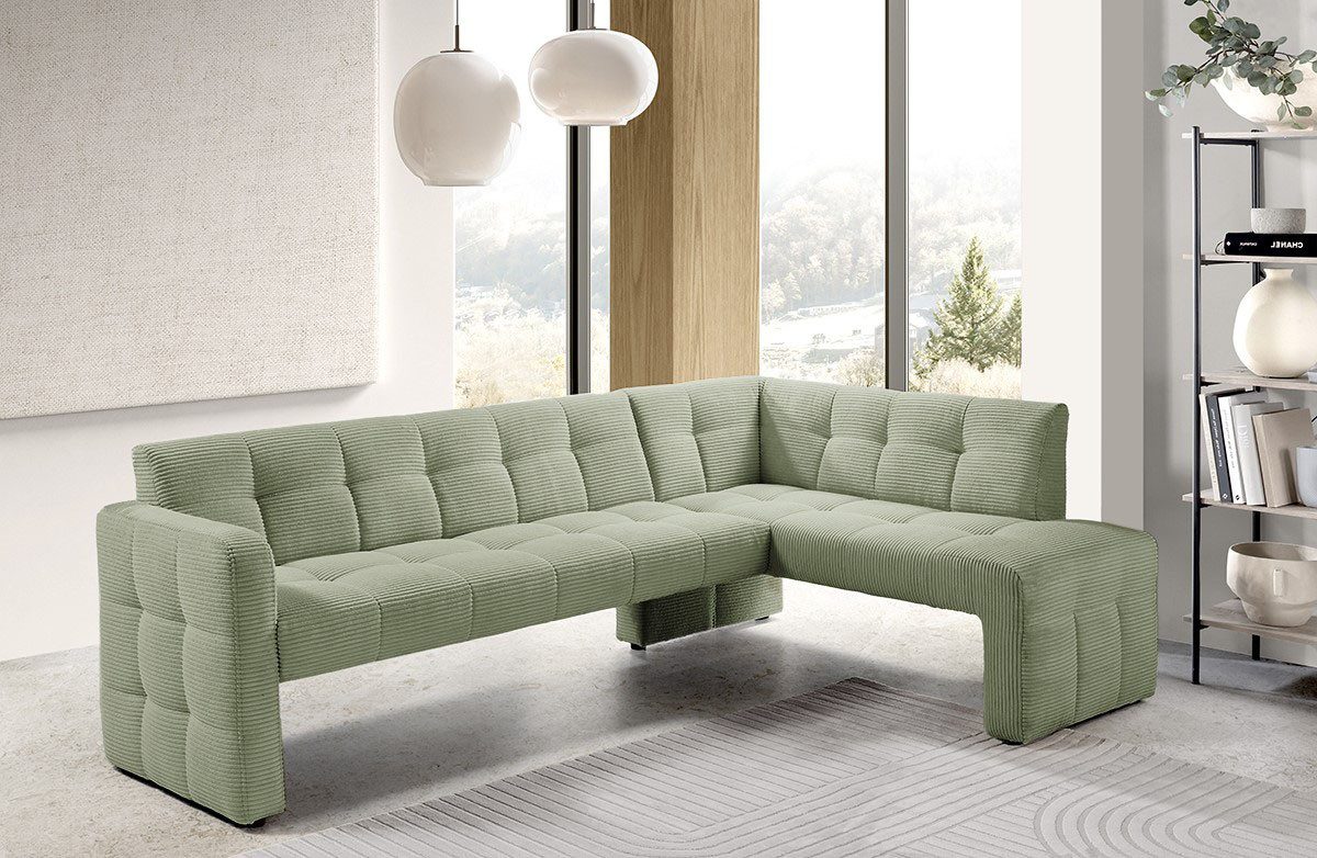 exxpo - sofa fashion Essbank Barista, bequem und elegant, hohe Bodenfreiheit, Eckbank Barista bequem und elegant, hochwertige Detailverarbeitung