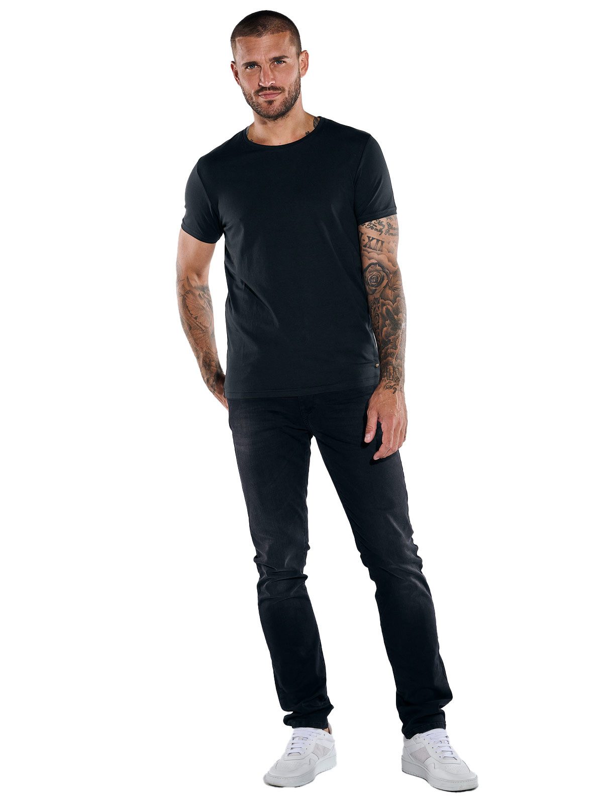 emilio adani T-Shirt Herren T-Shirt "My Favorite", Schwarz