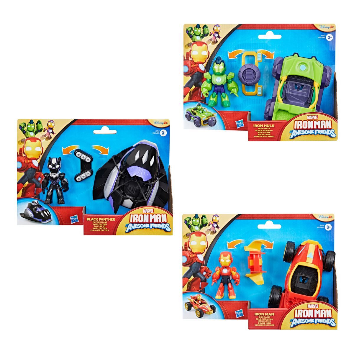 Hasbro Freizeittasche Spielfigur & Fahrzeug Marvel Iron Man and his Awesome Friends rot/gelb