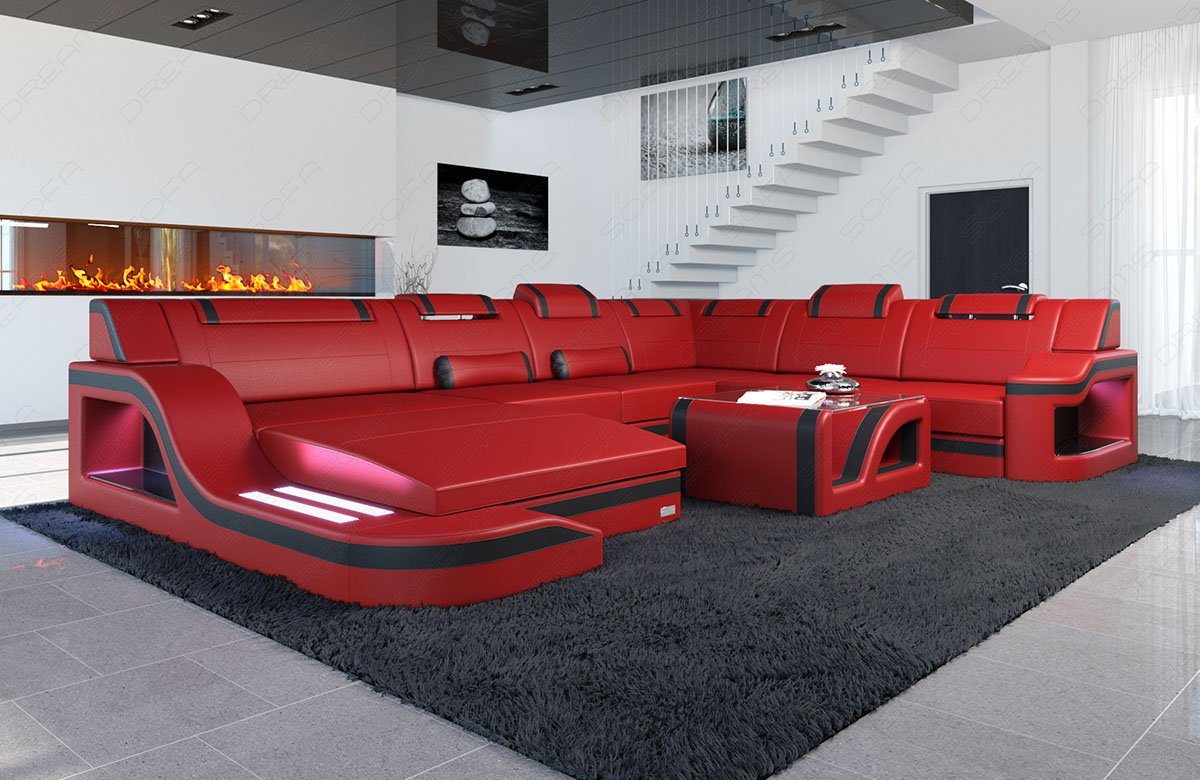 Sofa Dreams Wohnlandschaft XXL Ledersofa Palermo günstig online kaufen