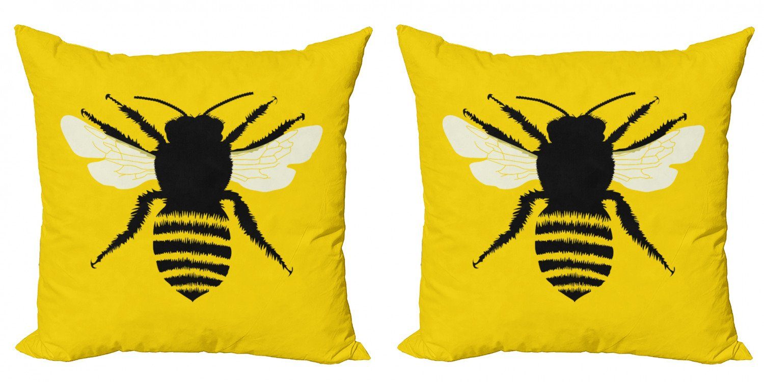 Kissenbezüge Modern Abakuhaus Digitaldruck, Stück), Accent Bienenkönigin Silhouette Doppelseitiger Honeybee (2