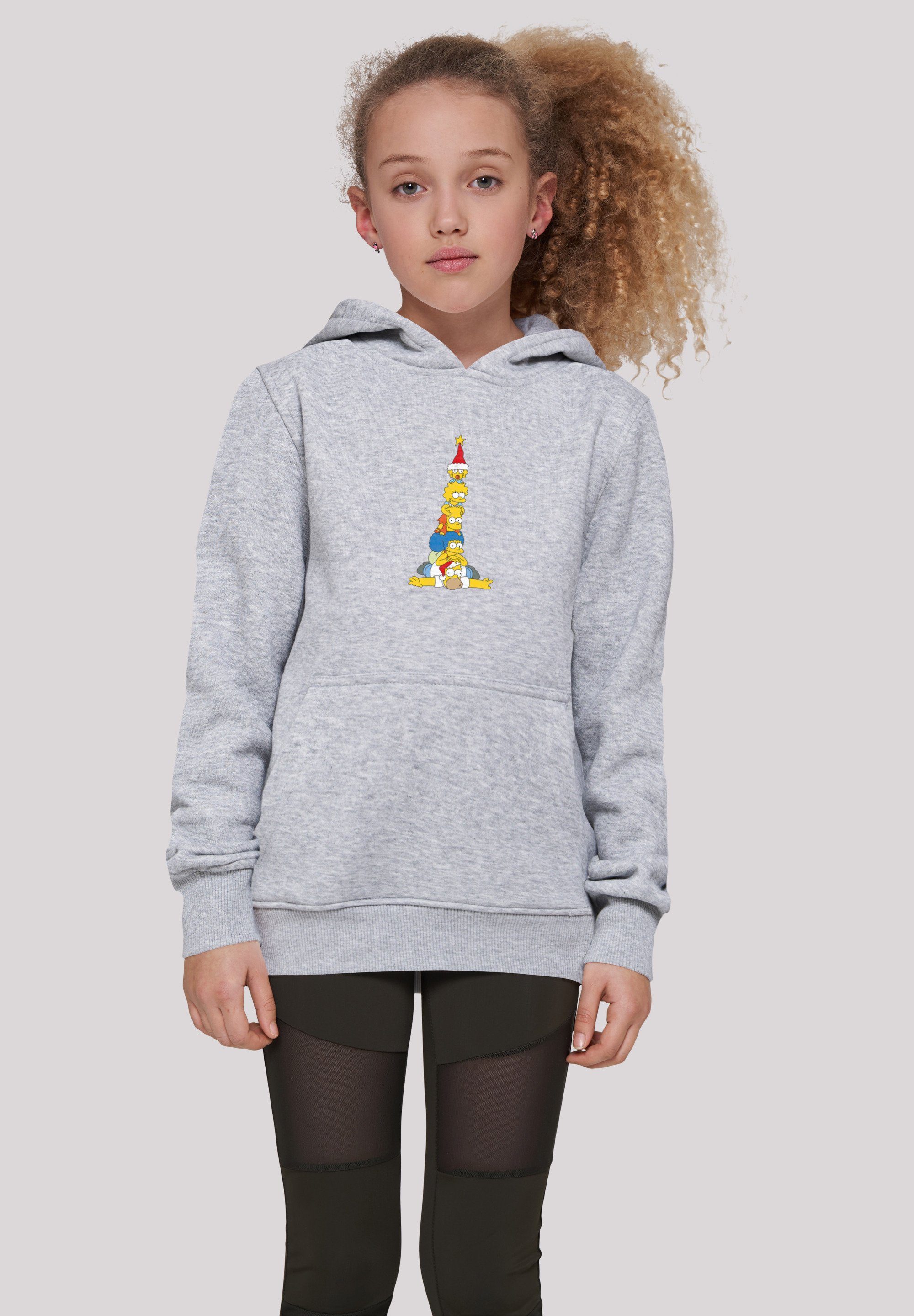 F4NT4STIC Kapuzenpullover The Simpsons Family Christmas Weihnachtsbaum Print heather grey