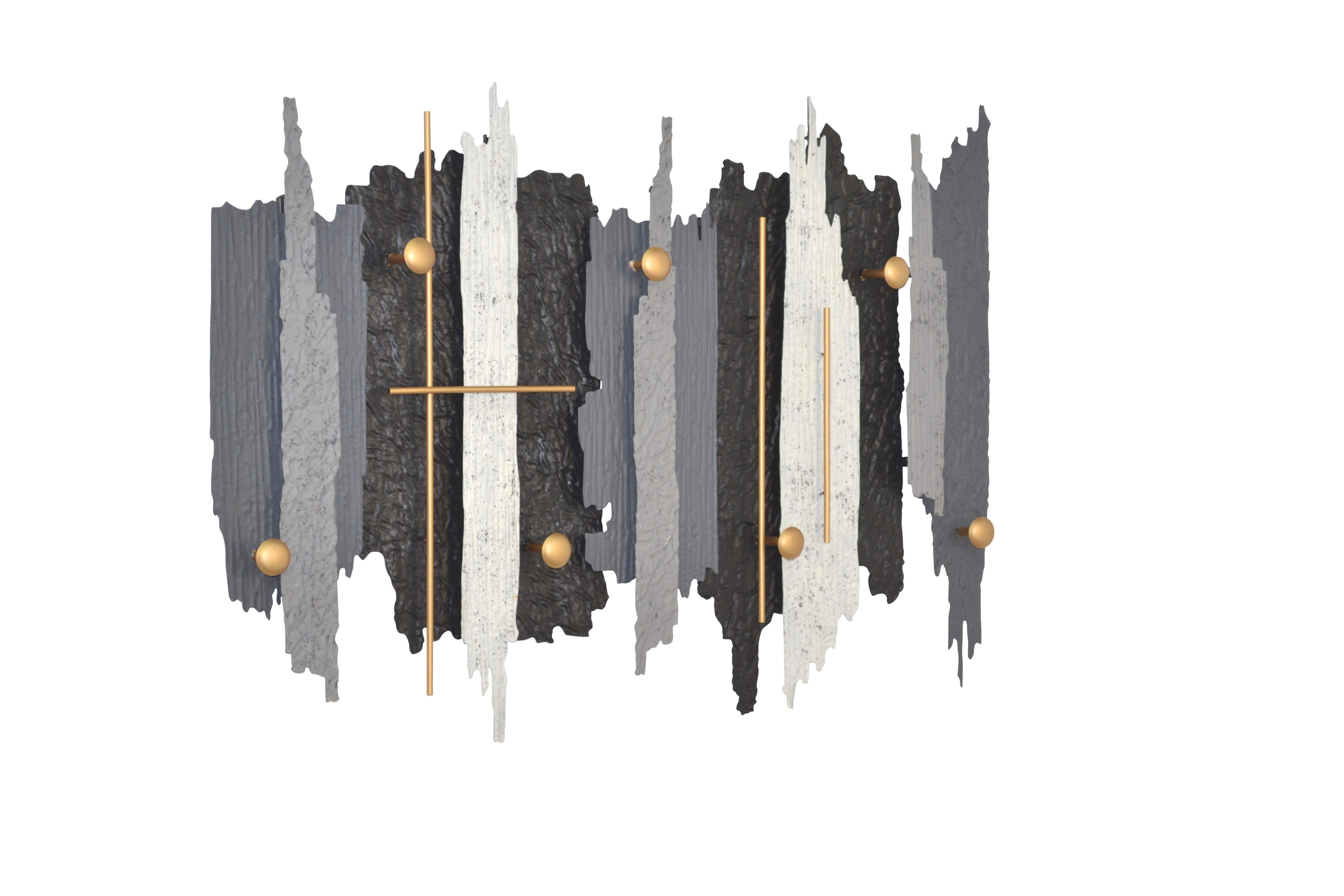 moebel-direkt-online Wandgarderobe black and white mix