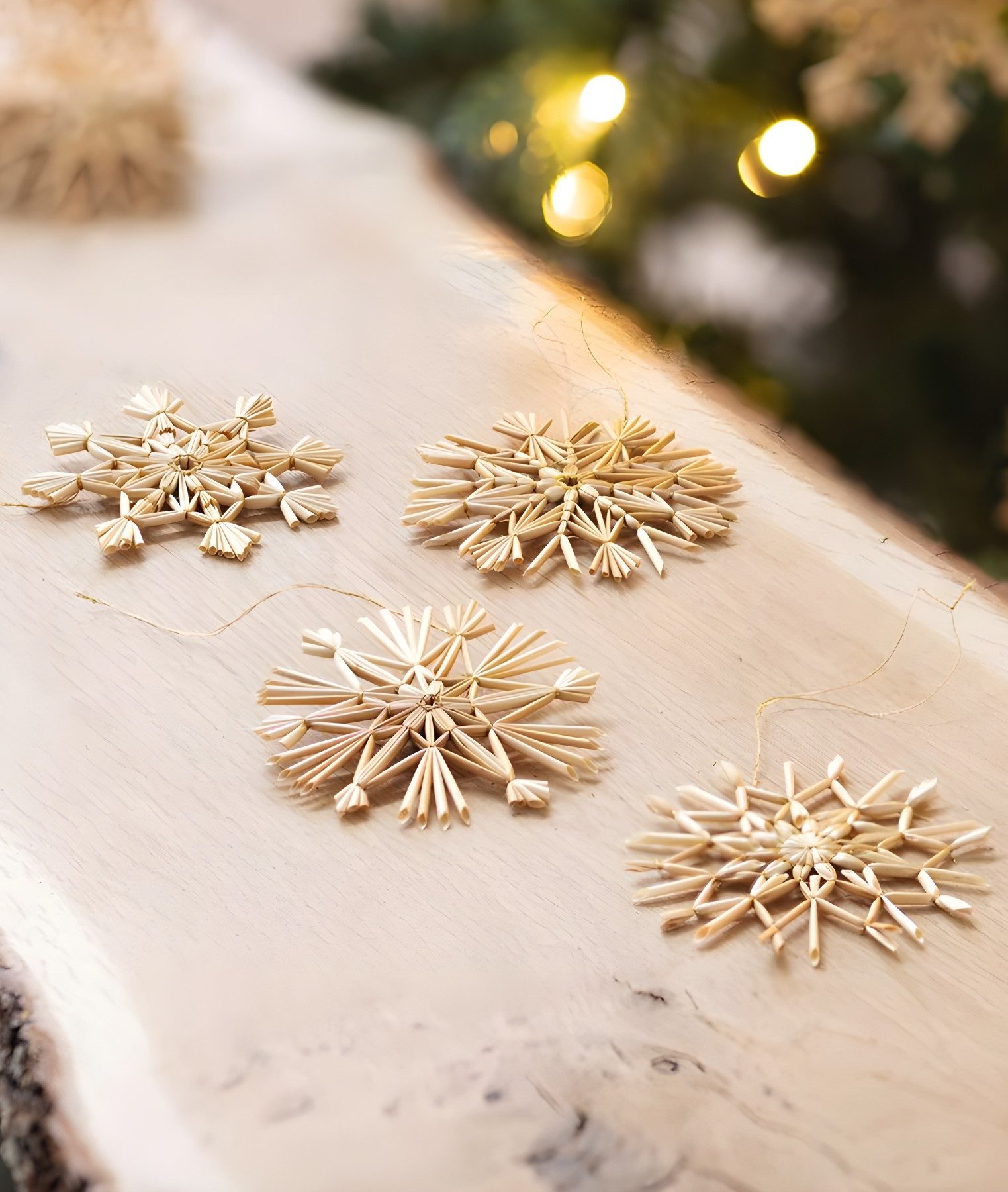 Dekoleidenschaft Christbaumschmuck Strohsterne "Tradition" Ø 9 cm Stroh Weihnachtsbaumschmuck, Dekohänger (20-tlg), Dekohänger, Christbaumschmuck, Weihnachtshänger, Sternenhänger