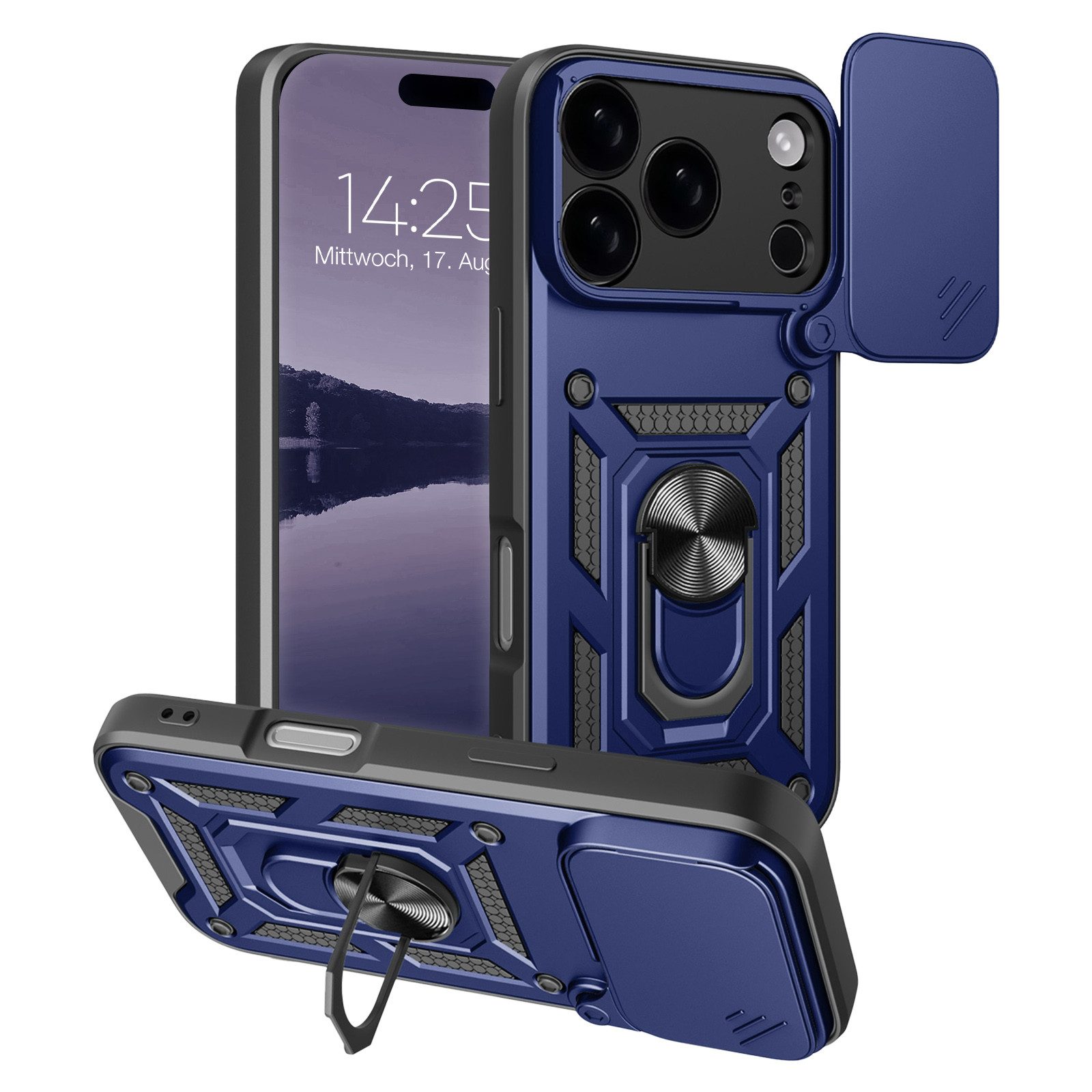 Tec-Expert Handyhülle Outdoor Cover Hülle für Apple iPhone 17 Pro, Premium Hülle mit Kameraschutz aus verstärktem Polycarbonat