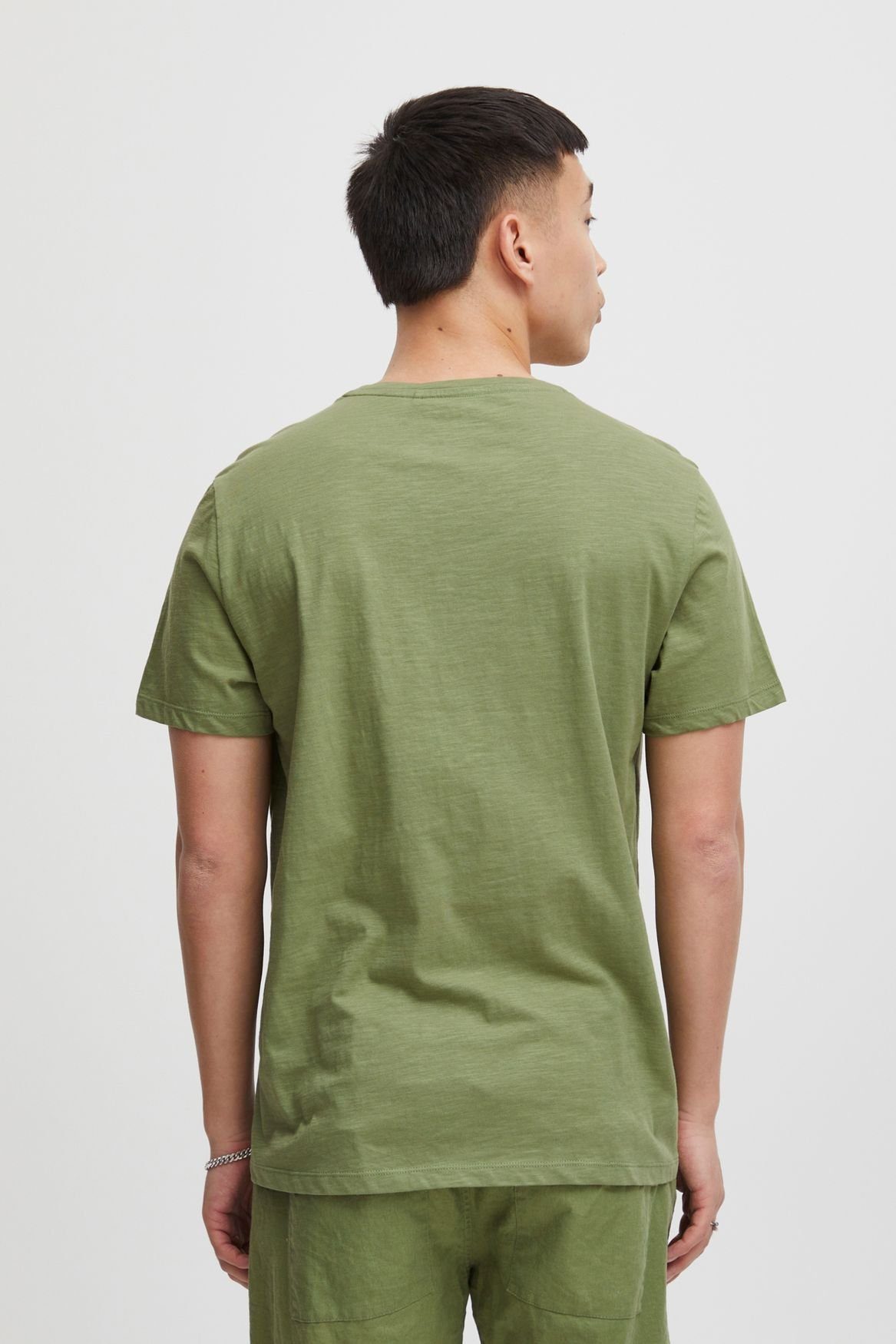 TEE Brusttasche T-Shirt Grün T-Shirt in Blend 5373 mit floraler
