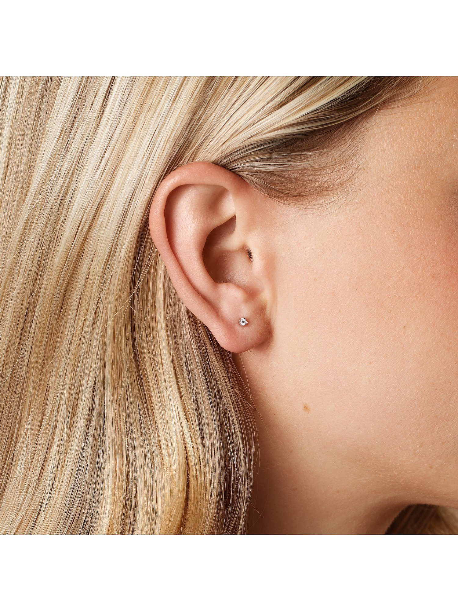 CHRIST Paar Ohrstecker CHRIST Damen-Ohrstecker 585er Weißgold 2 Diamant günstig online kaufen