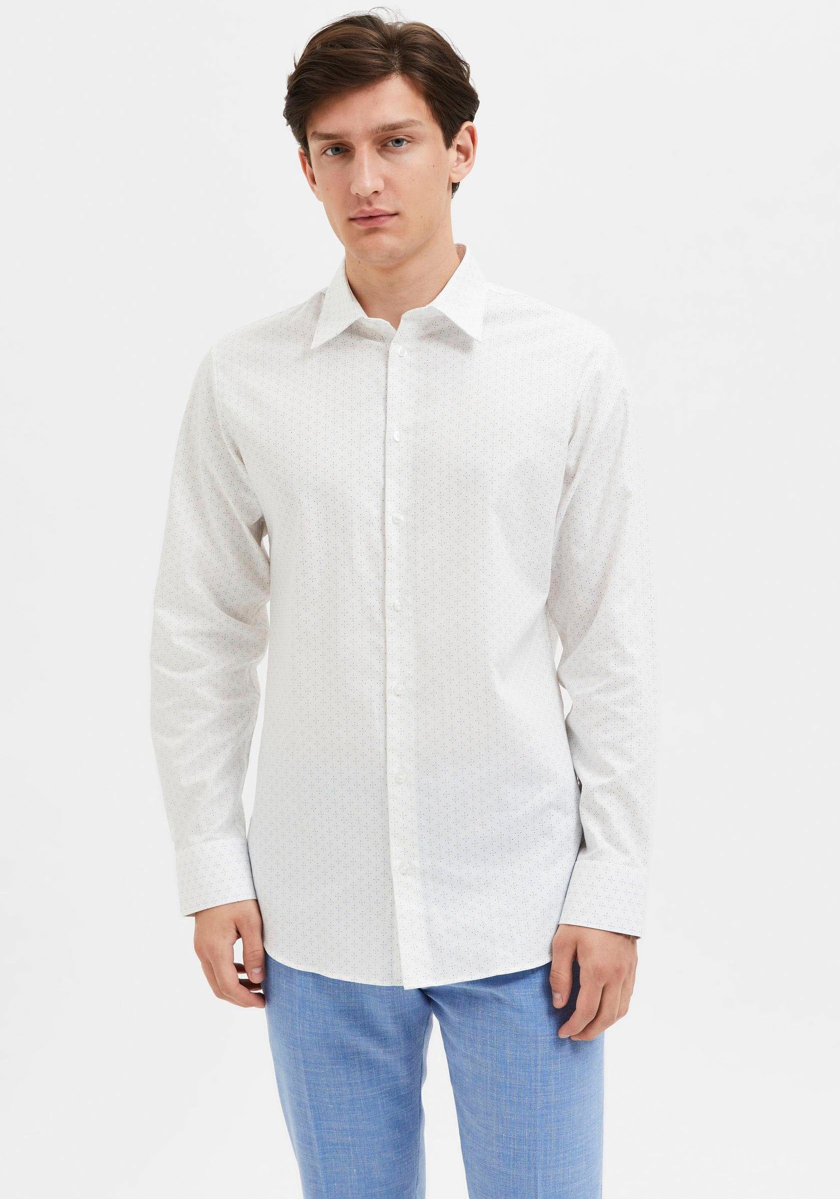 Selected Homme SLHSLIMMARCEL - Ing - white/sötétkék