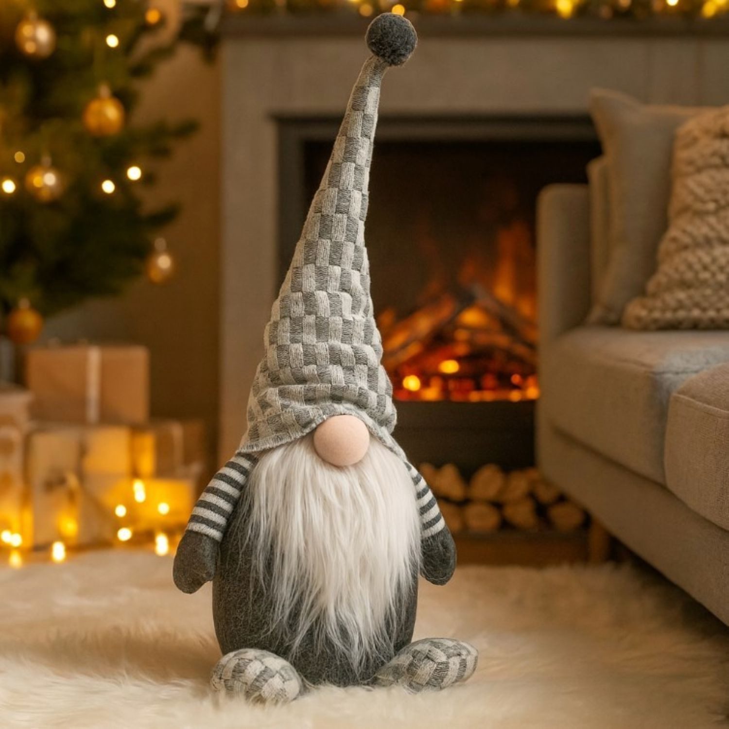 Online-Fuchs Dekofigur süßer Weihnachtswichtel mit XL Zipfelmütze & Knollna günstig online kaufen