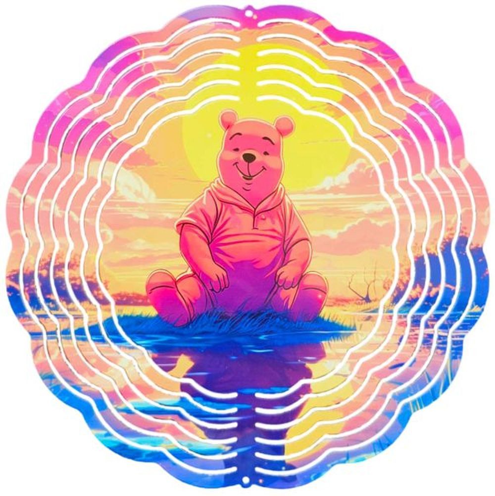 Ladreas Windspiel Edelstahl 3D Windspiel Windspinner 20cm Winnie Pooh WI220