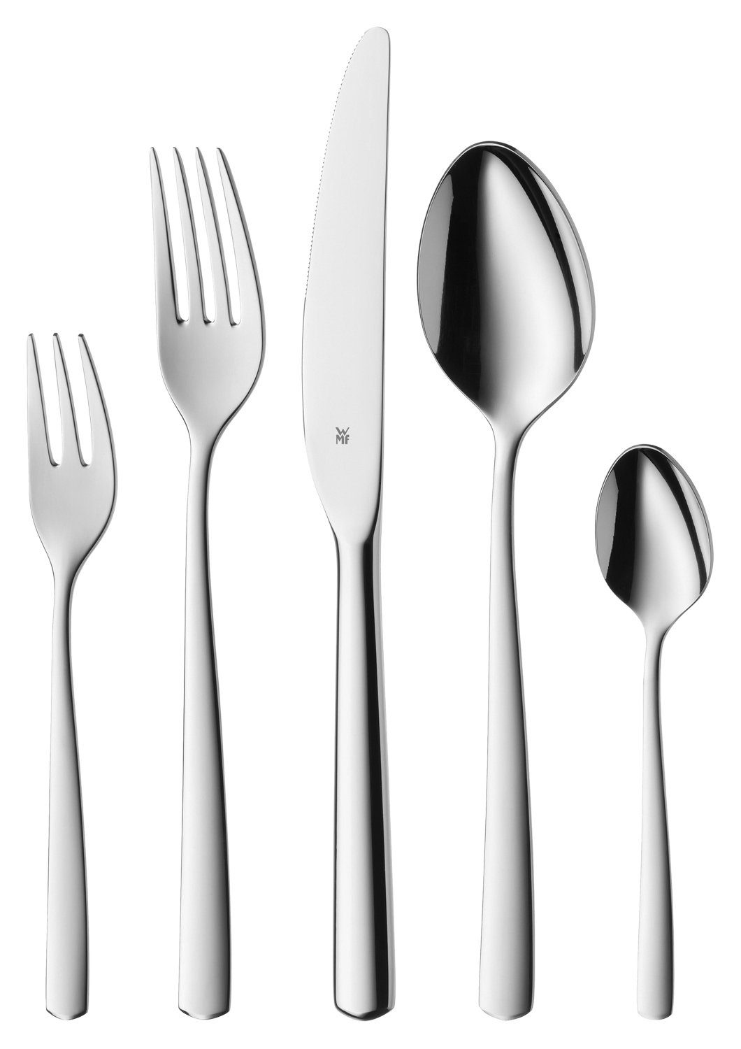 WMF Besteck-Set BOSTON, 30-tlg., Edelstahl 18/10, für 6 Personen (30-tlg), 6 Personen, Cromargan Edelstahl 18/10