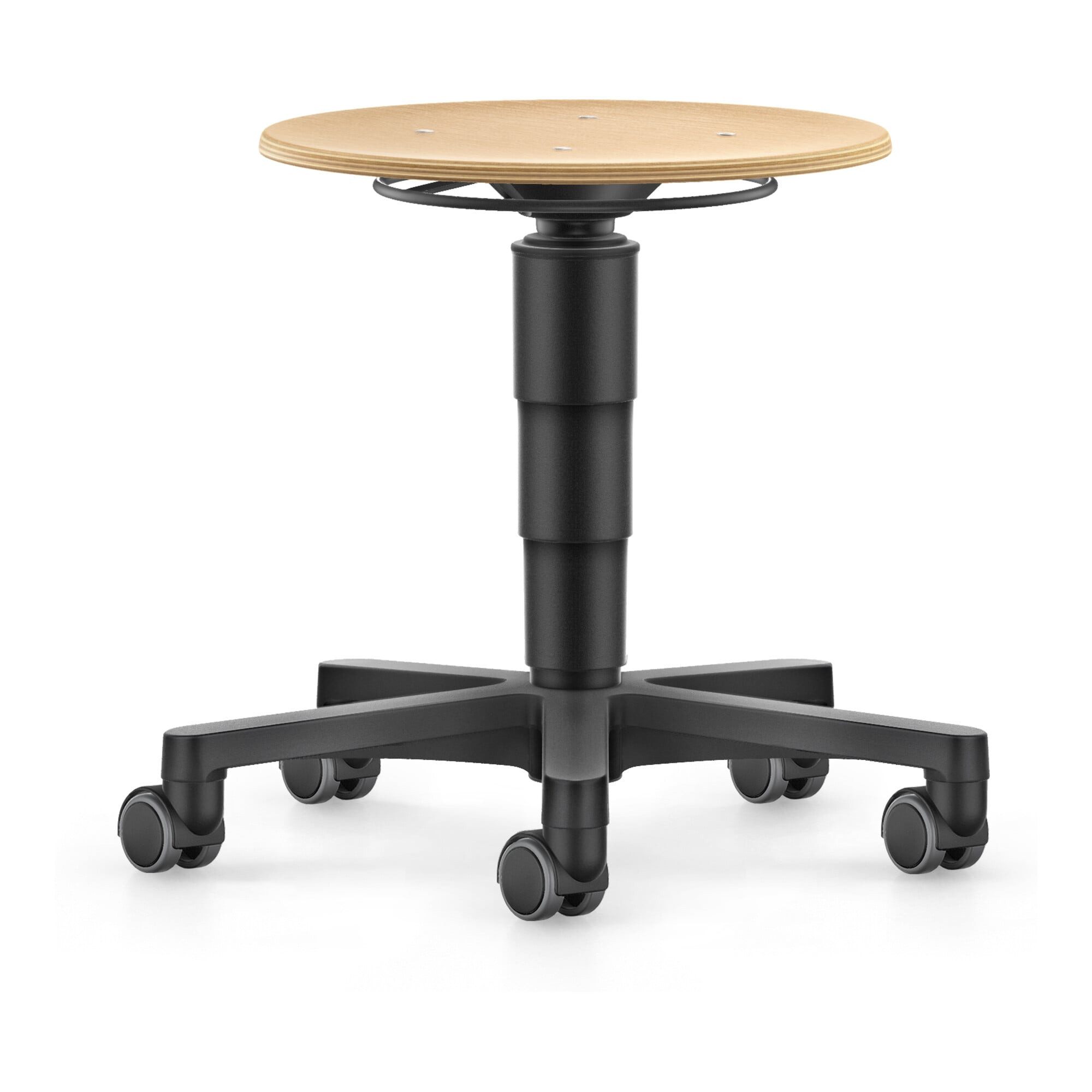 bimos Bürostuhl bimos Allround Hocker mit Rollen, Holz, Sitzhöhe 450-650 mm