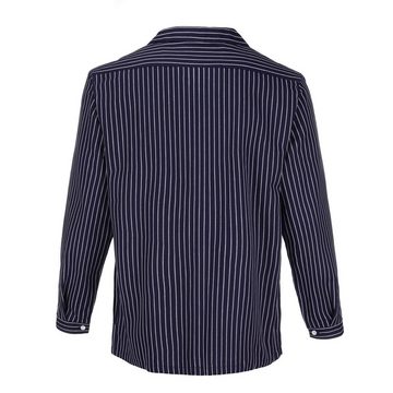 modAS Langarmhemd Unisex Takelhemd mit Streifen - Fischerhemd in bequemer Schlupfform