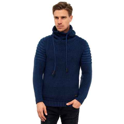 Rusty Neal Strickpullover mit hochabschließendem Kragen