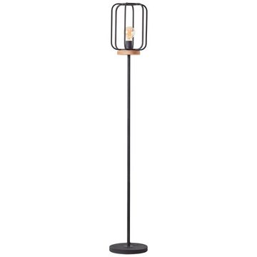 Brilliant Stehlampe Tosh, Lampe, Tosh Standleuchte 1flg antik holz/schwarz korund, 1x A60, E27