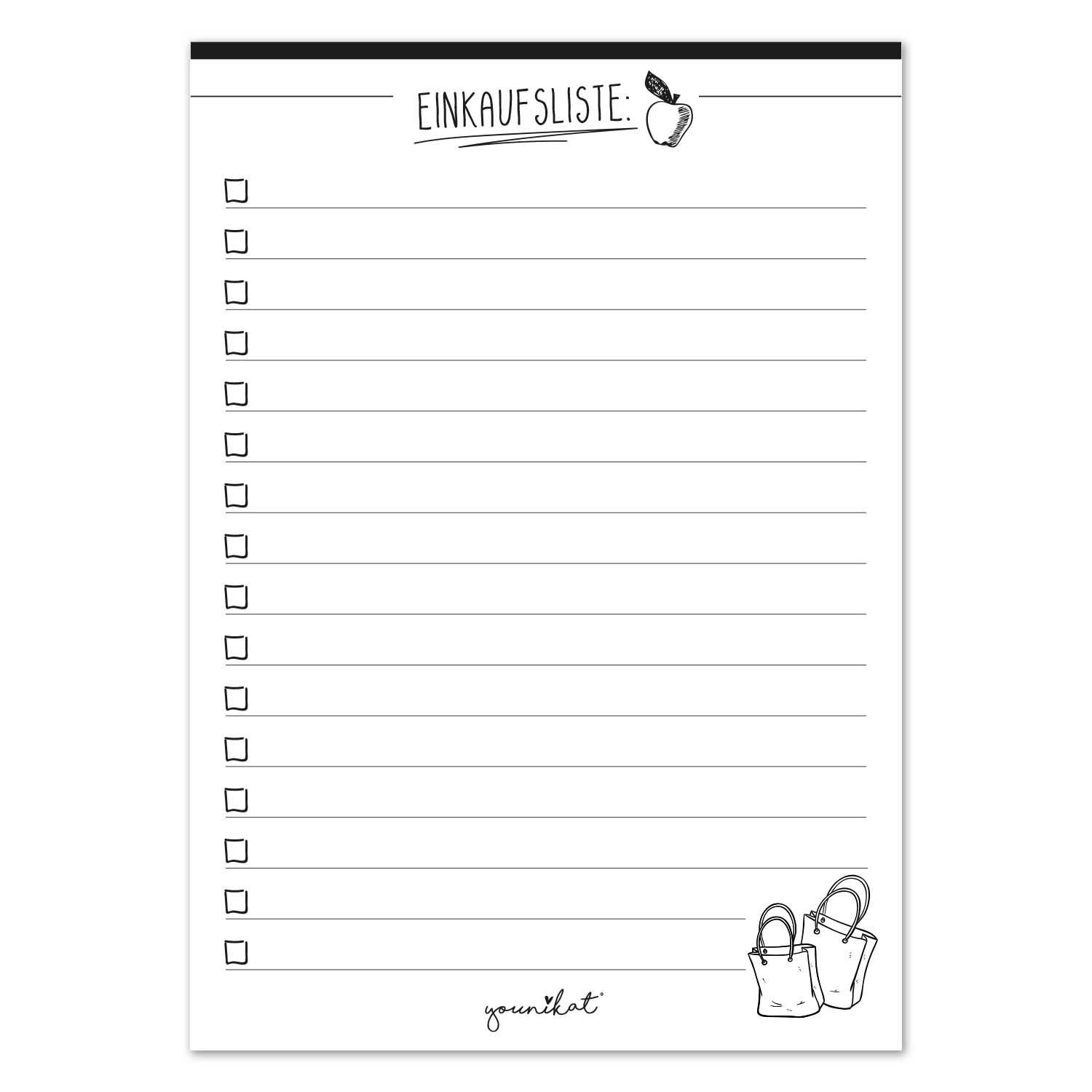 younikat Notizblock Einkaufslisten DIN A4 - A6