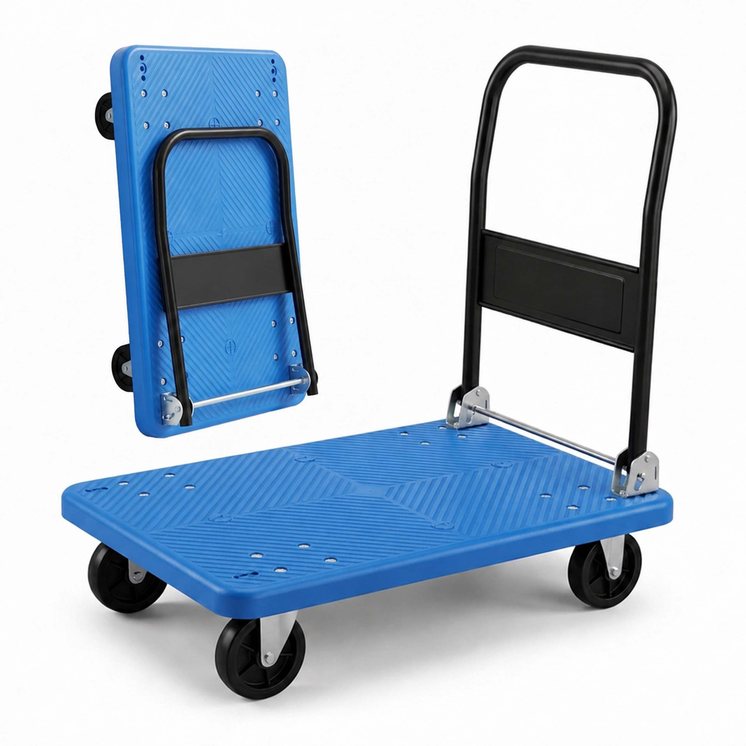 relaxdays Transportwagen klappbar 300 kg, blau