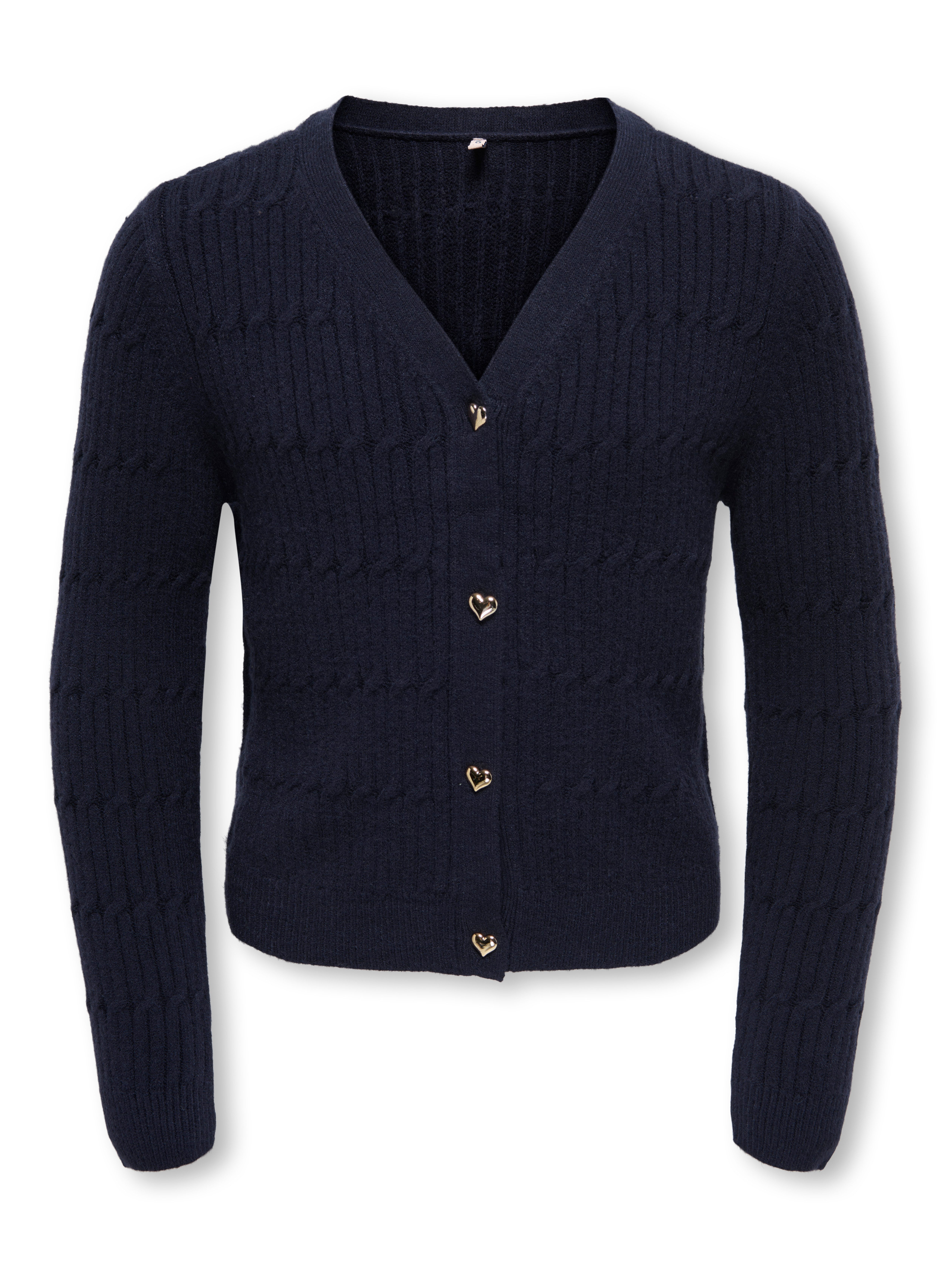 KIDS ONLY Strickjacke KOGKATIA LS CABLE V-NECK CARDI KNT Materialmix, regular fit