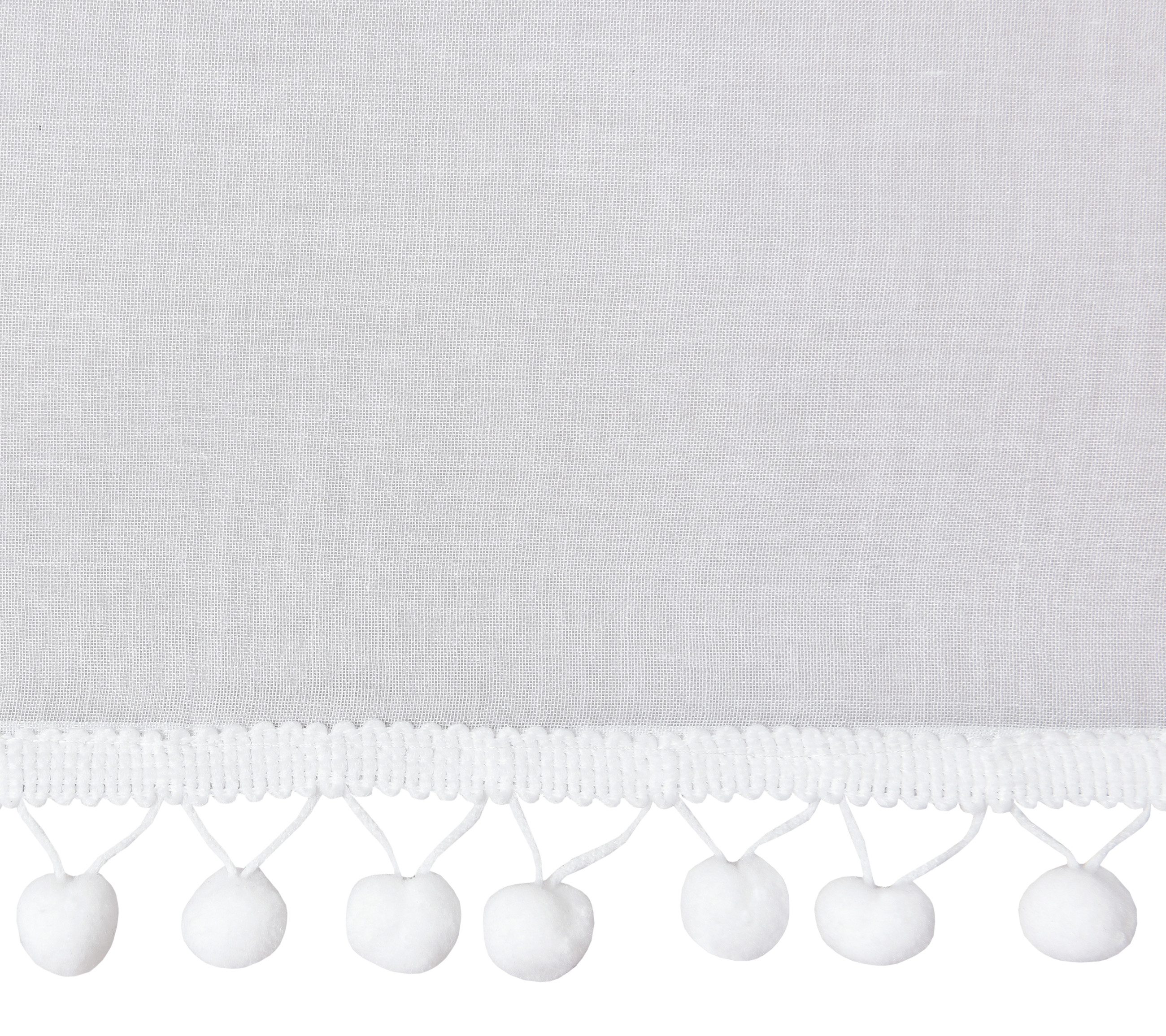 ELBERSDRUCKE Scheibengardine Bistrogardine Uni Loni weiß halbtransparent 45 günstig online kaufen