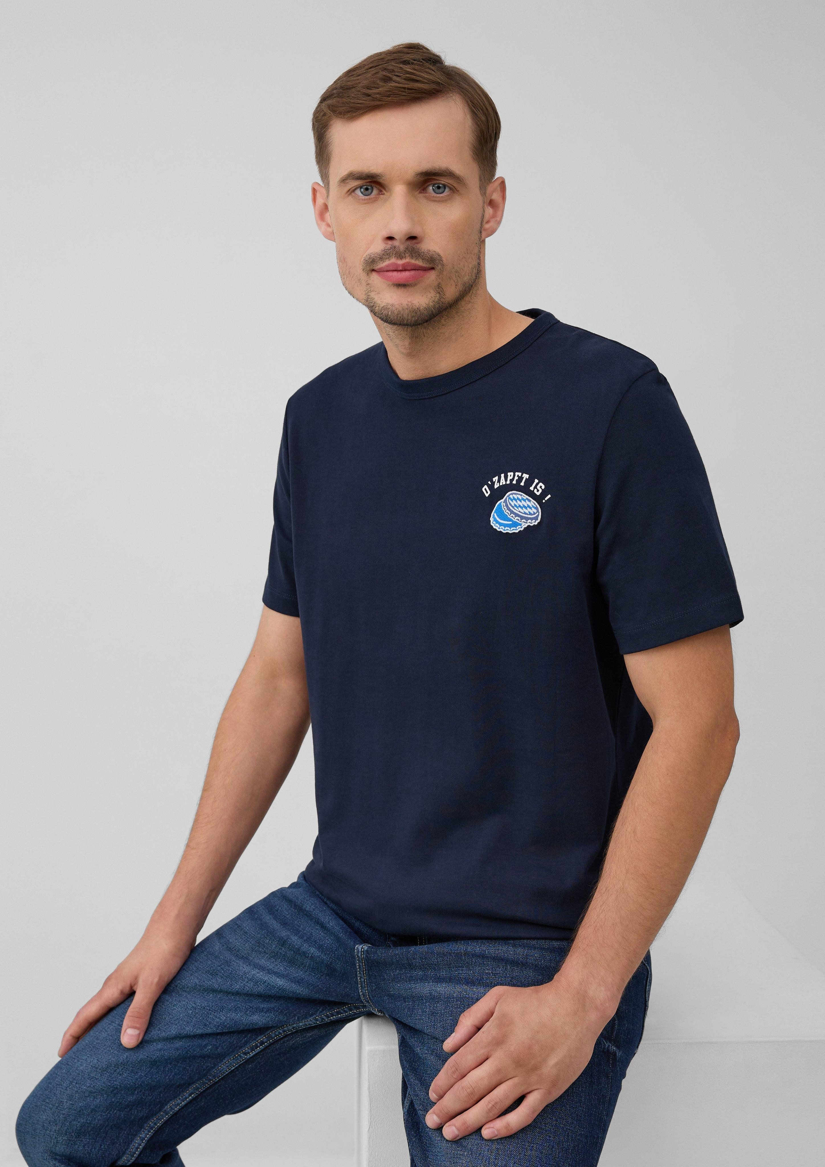 s.Oliver Kurzarmshirt Jersey-T-Shirt mit Artwork, Volksfest günstig online kaufen